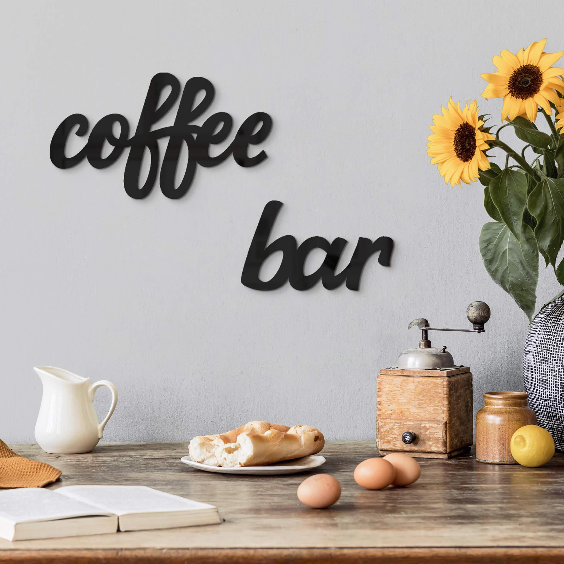 Decoración acrílica - Letras 3D para la cocina - Café Bar