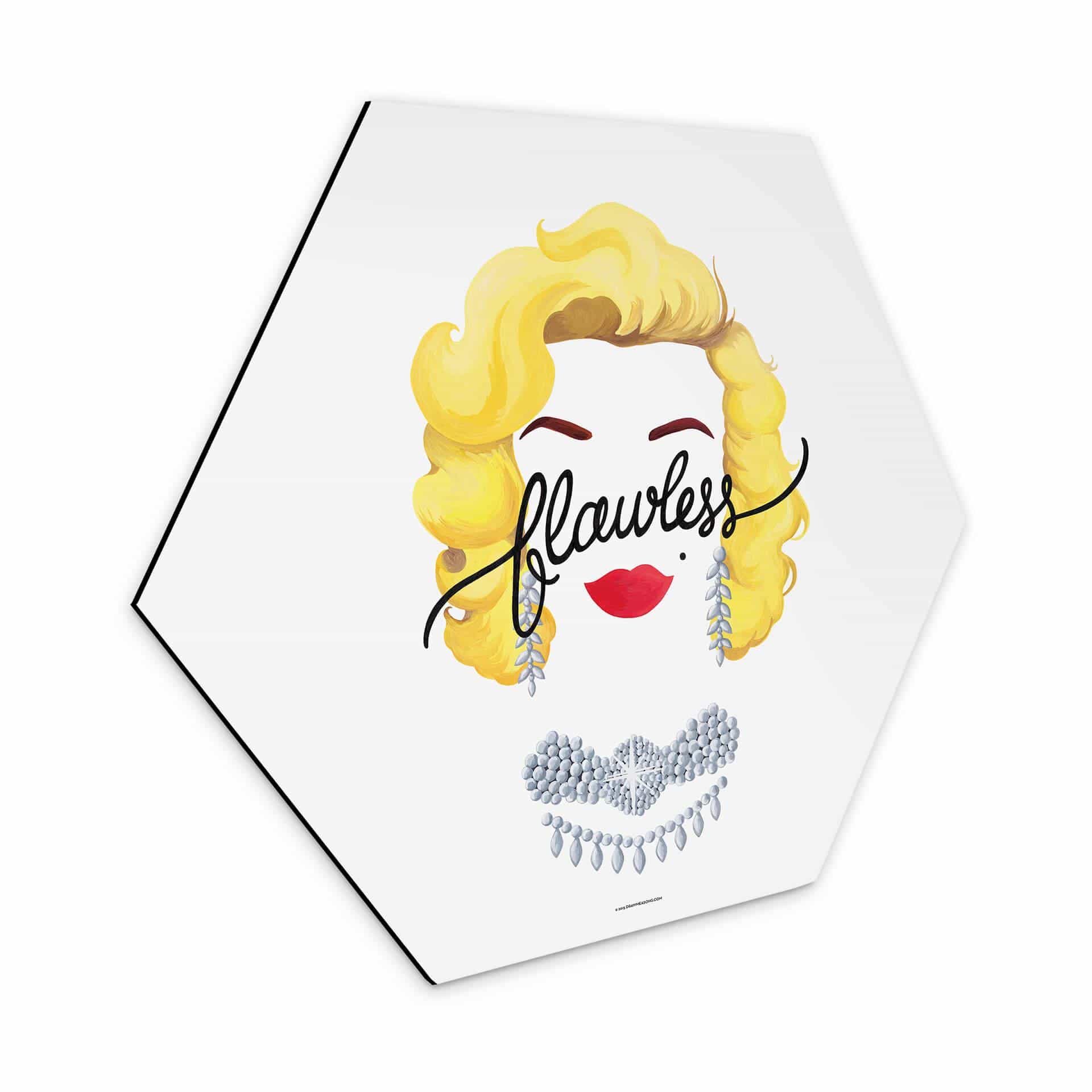 Hexagone - alu-Dibond Tohmé - Flawless Marilyn