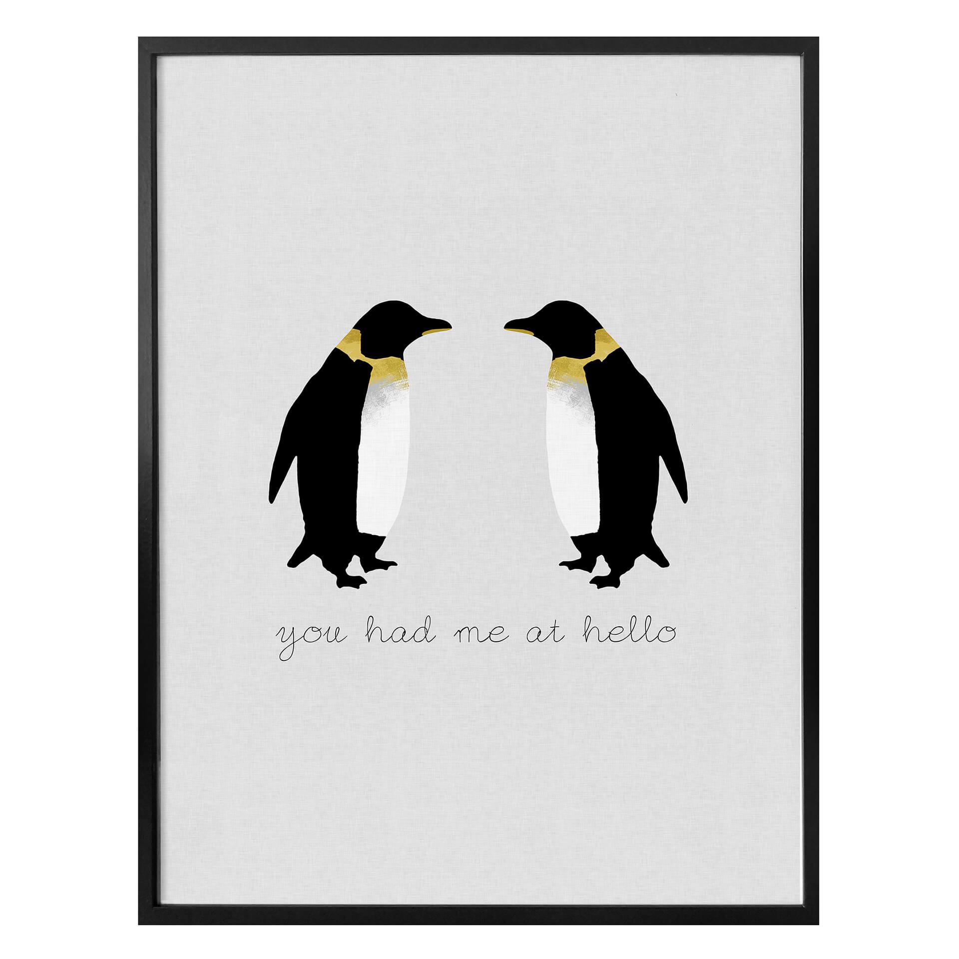 Plakat - Orara Studio - You had med at hello penguin
