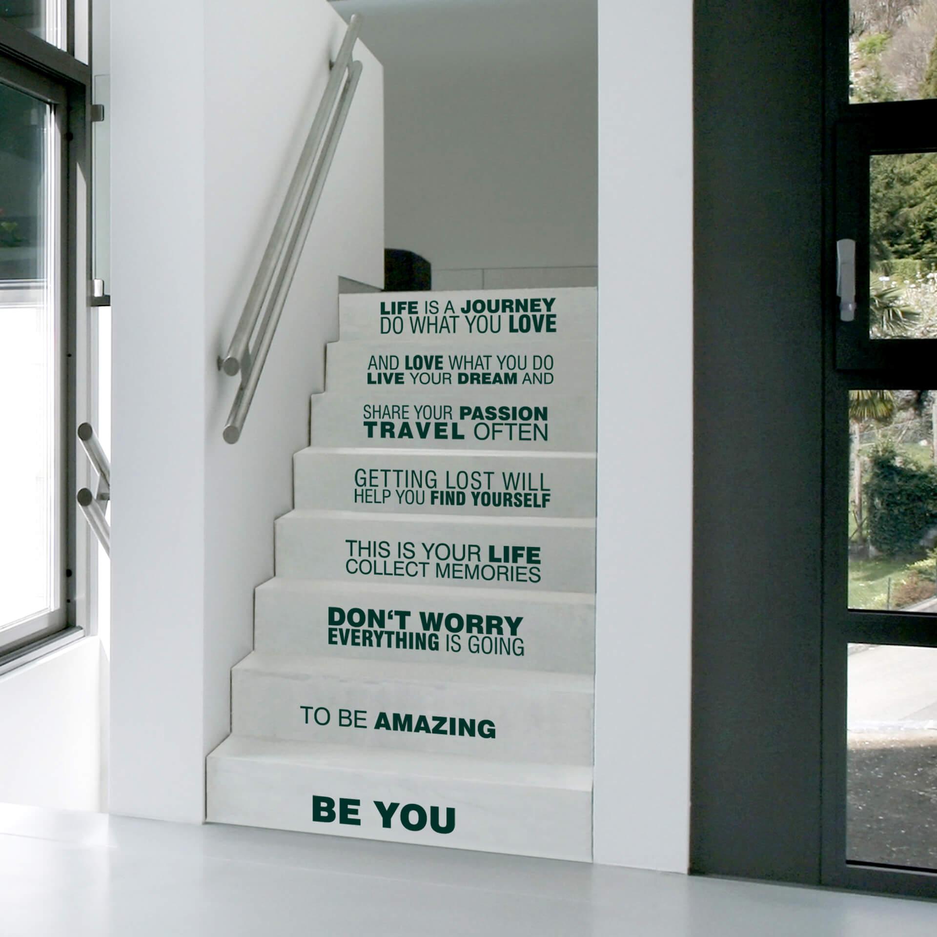 Adesivo per scale Life is a Journey...