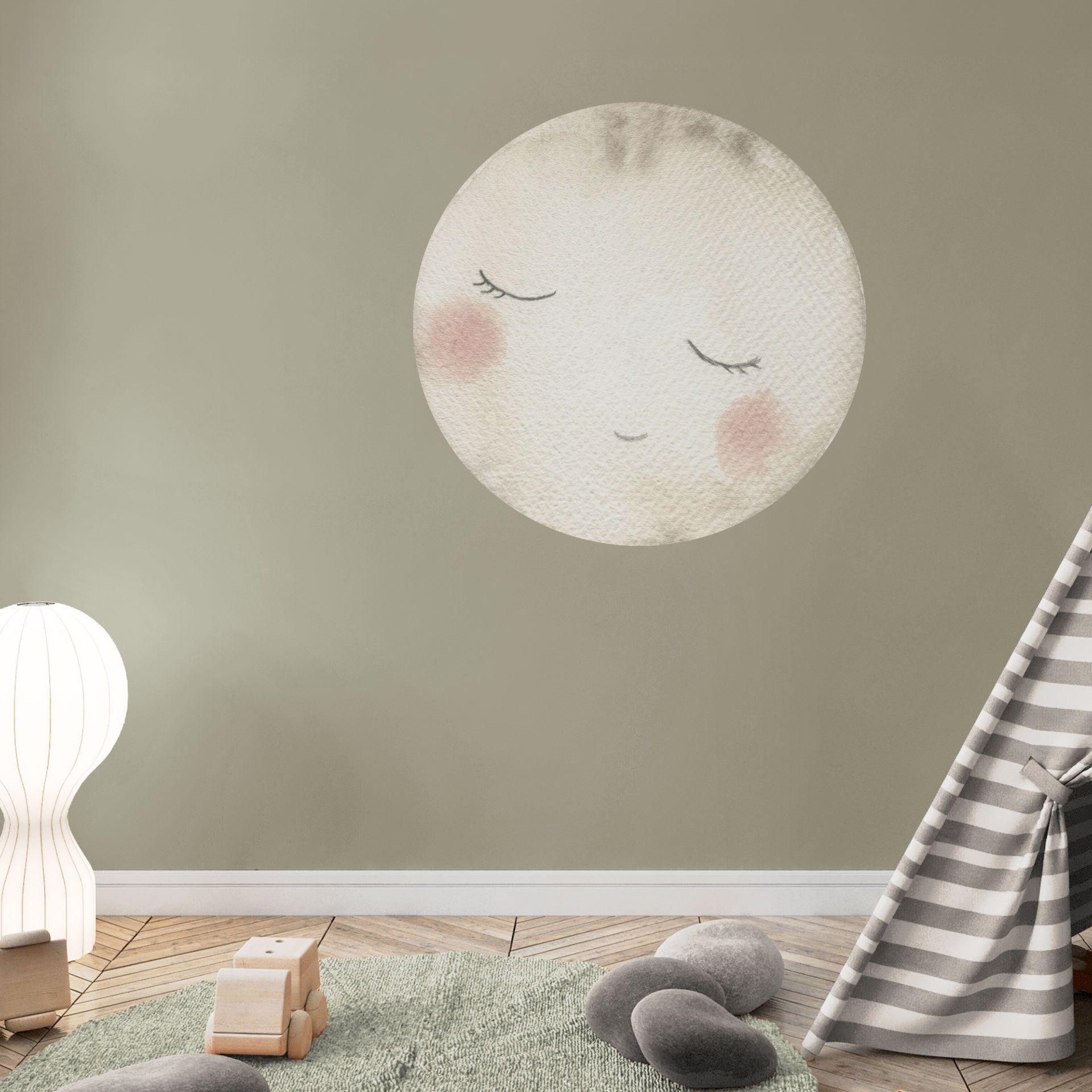 Sovende måne Wallsticker
