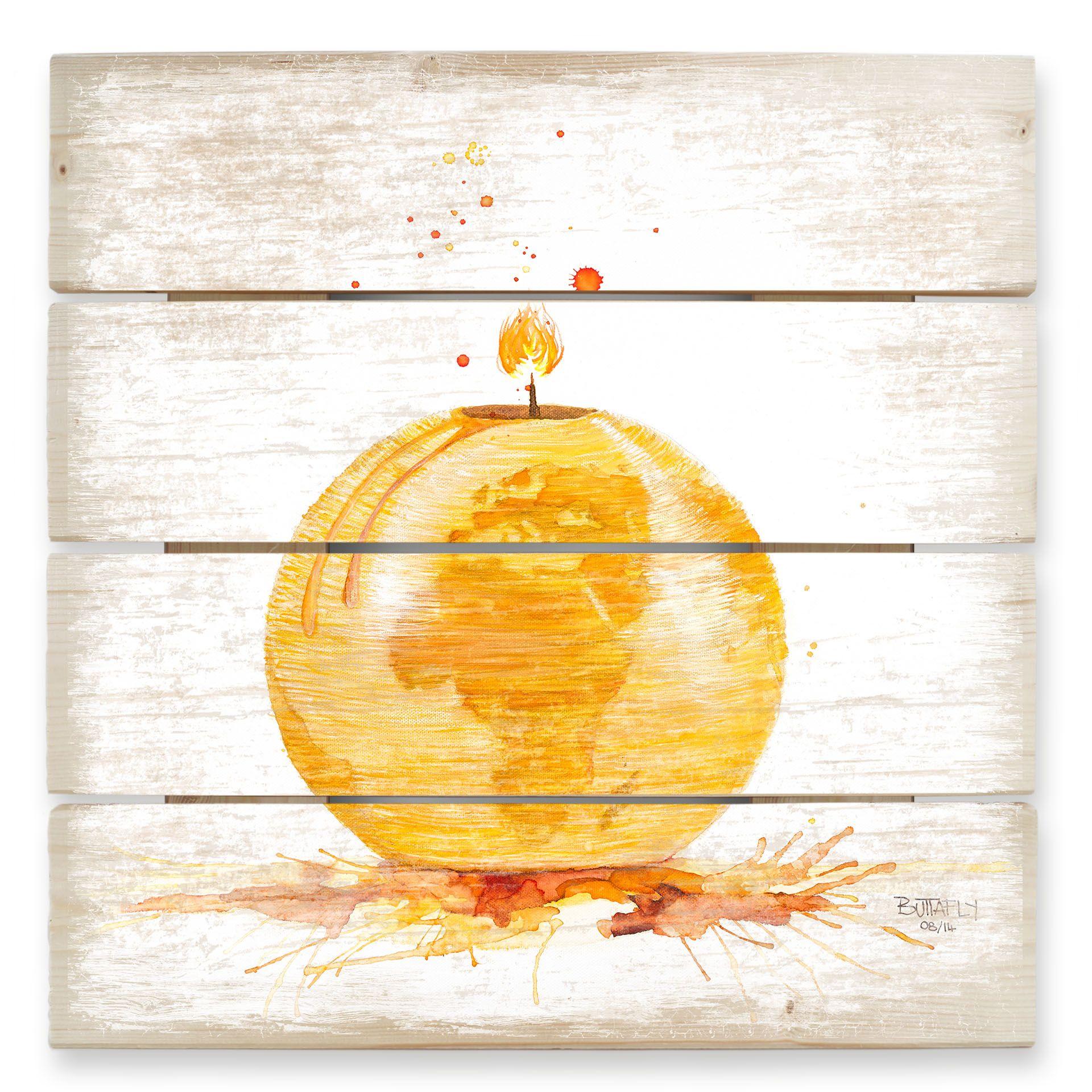 Cuadro de madera Buttafly - Time - 40x41,5 cm