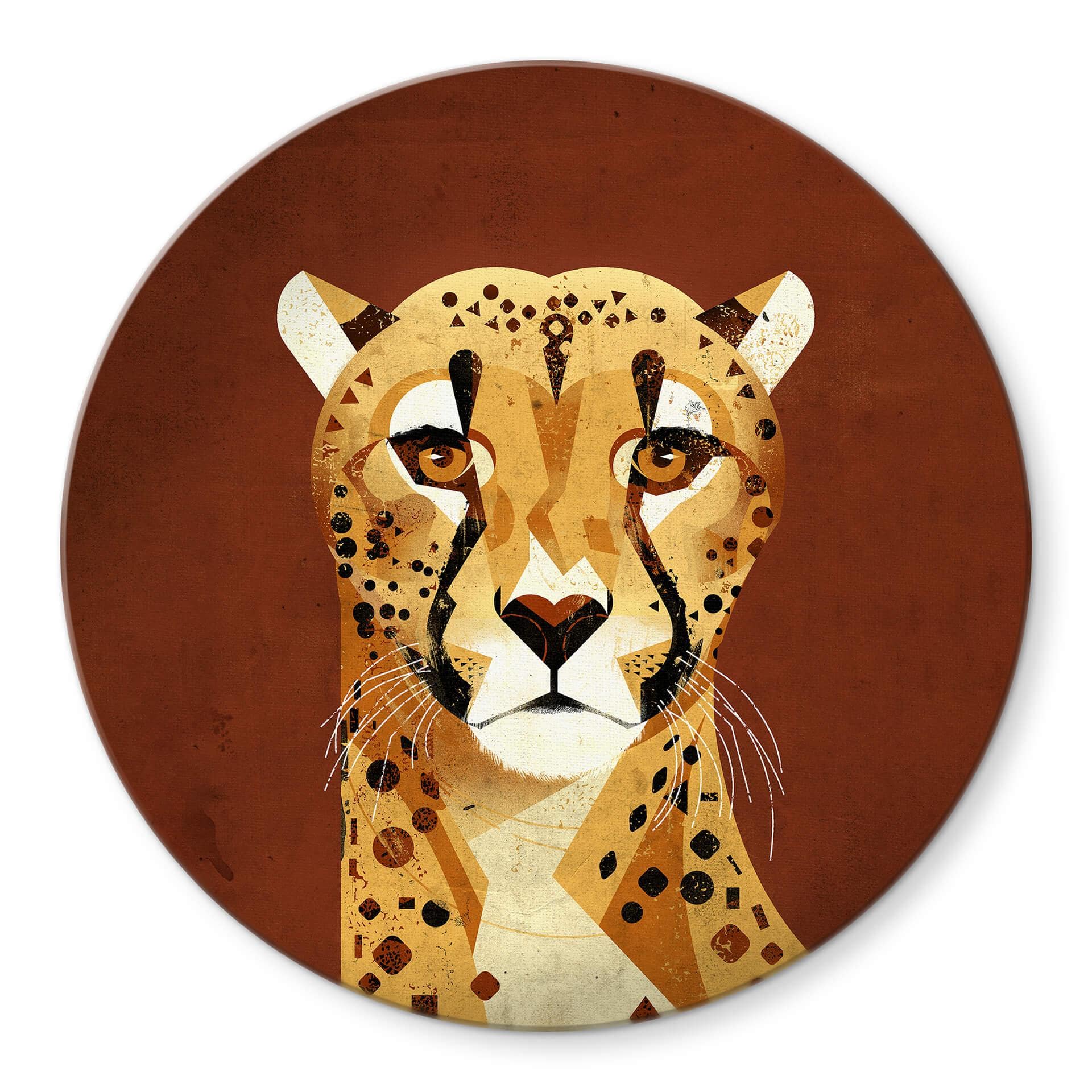 Tableau sur verre Braun - Guépard