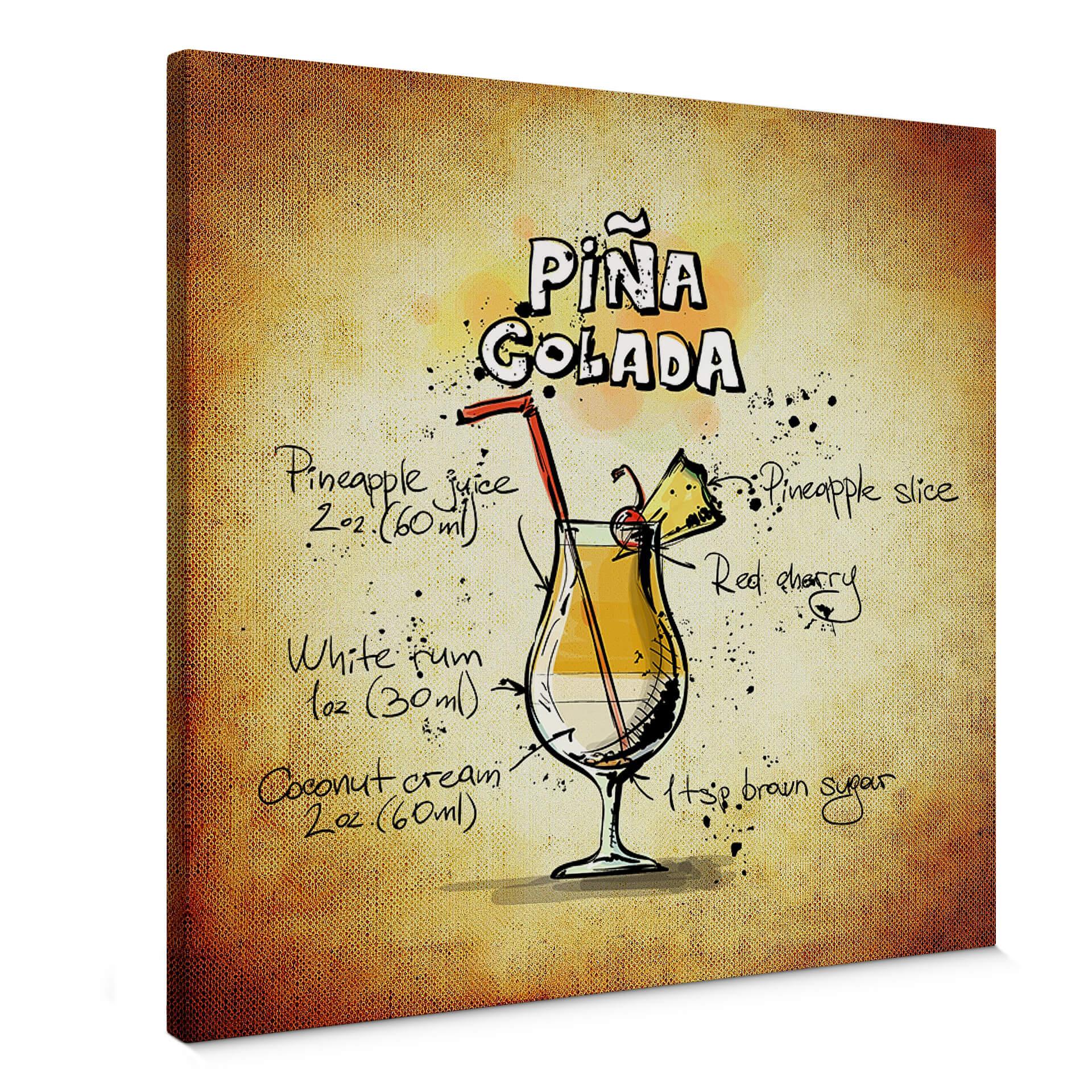 Lienzo Piña Colada - Receta
