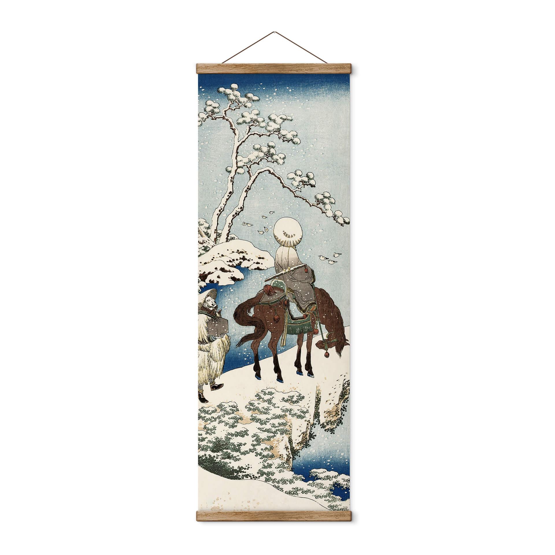 Póster de tela Hokusai - El poeta chino Su Dongpo - Panorama