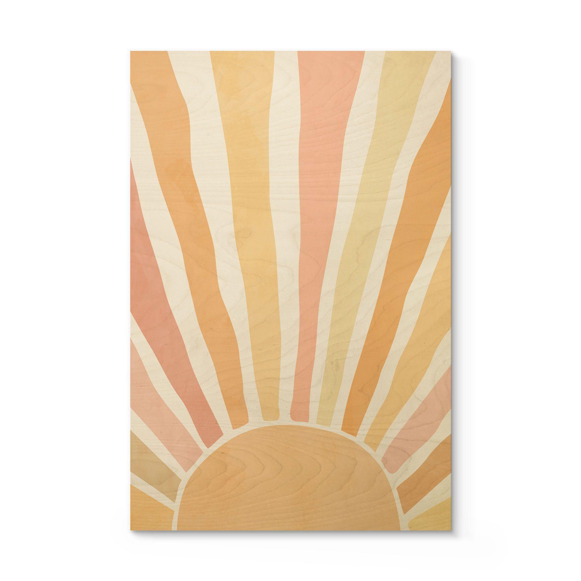 Træplakat Boho-solstråler - Manovski
