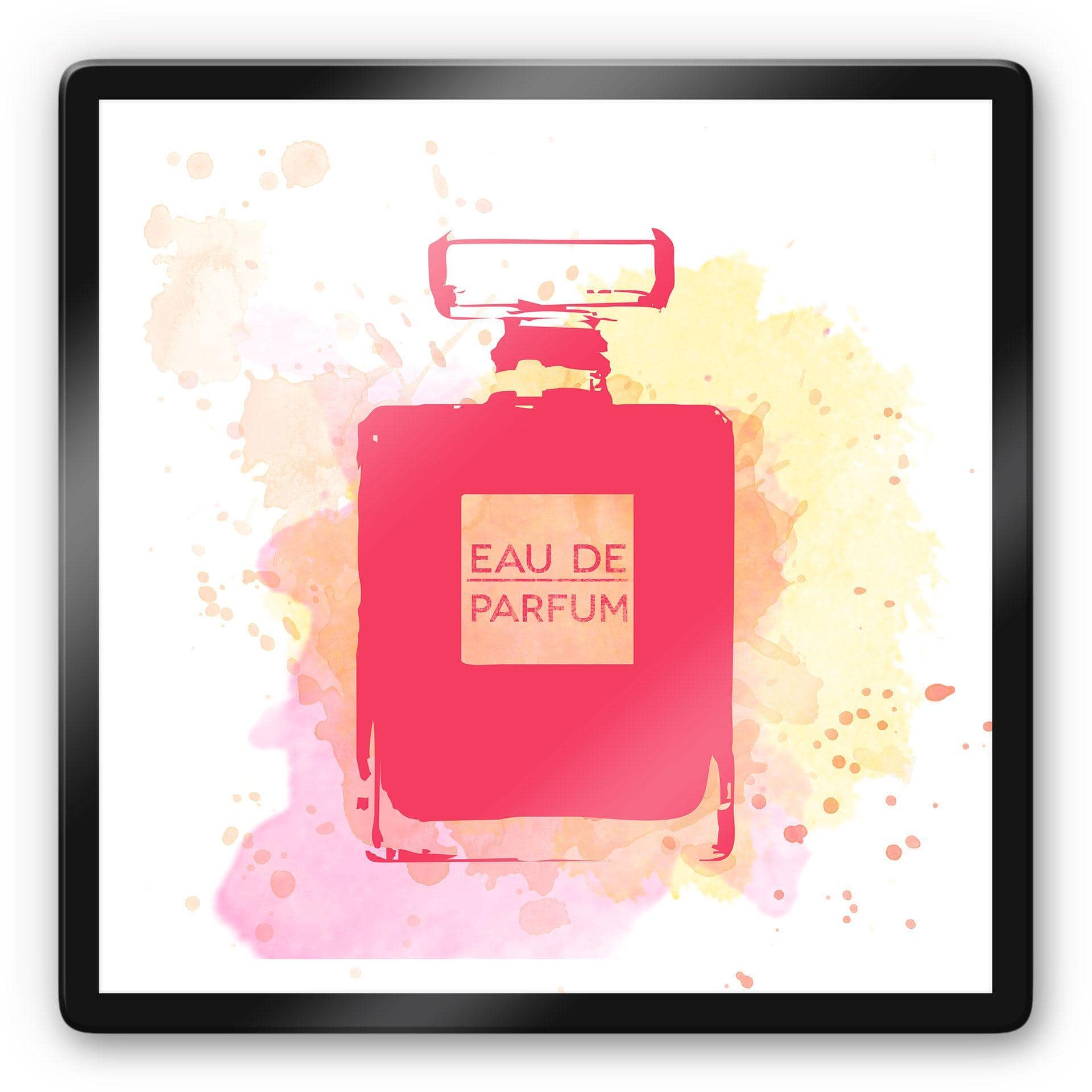 Stampa su vetro Eau de Parfum - acquarello in rosa