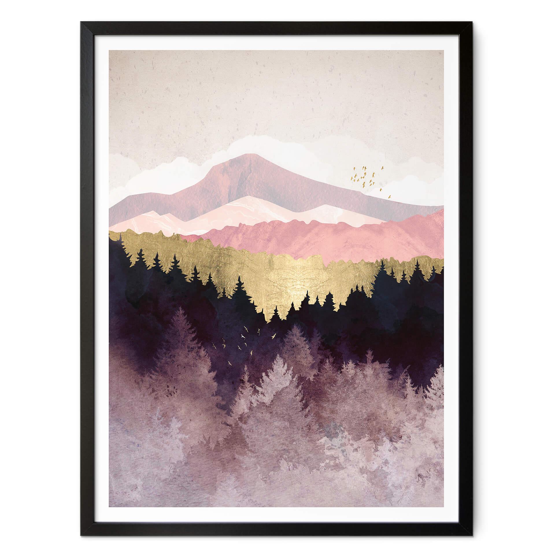 Póster SpaceFrog Designs - Bosque púrpura