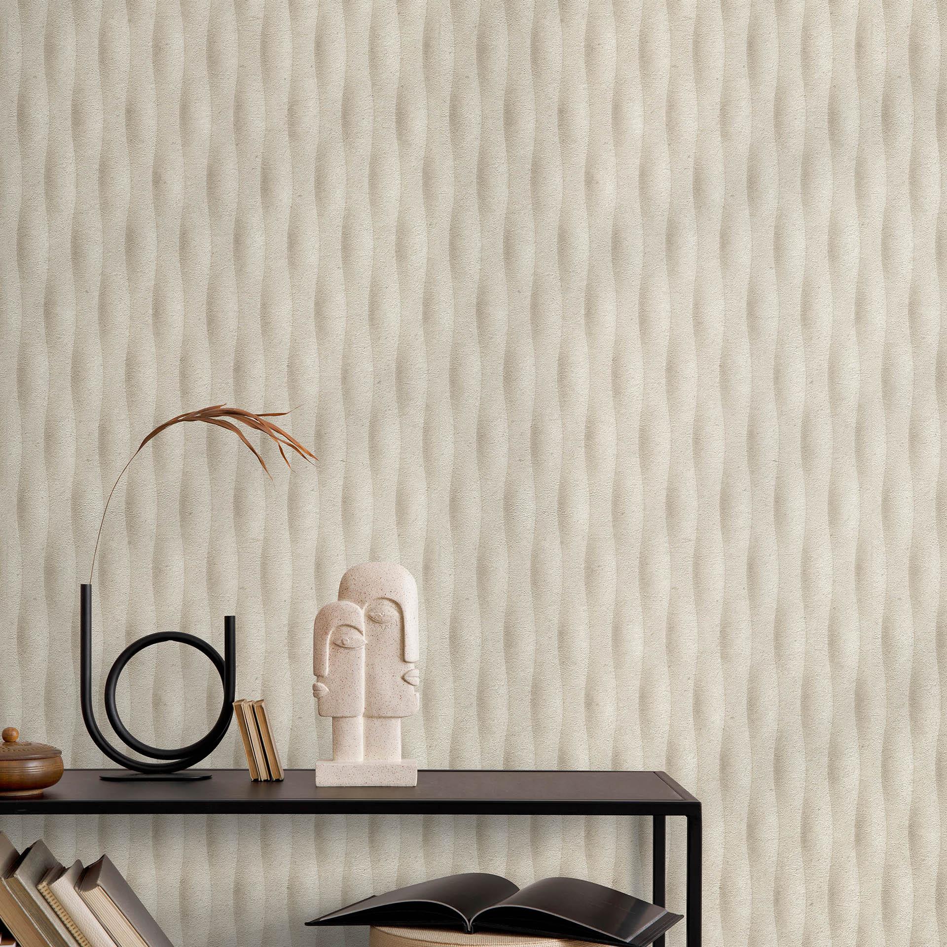 Guido Maria Kretschmer grafisk tapet Concrete Illusion Fashion for Walls 5 beige