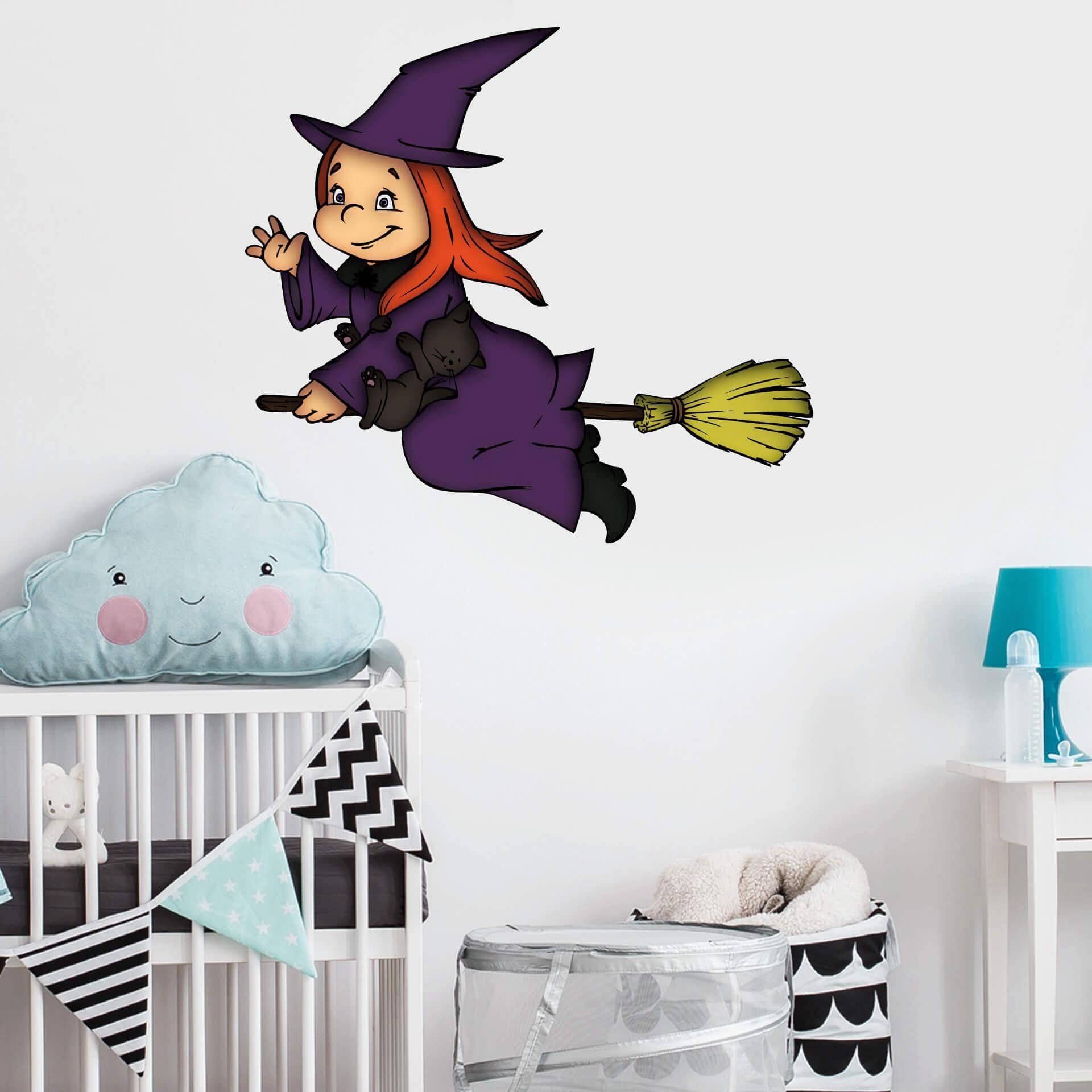 Sticker mural - Sorcière d'Halloween 2