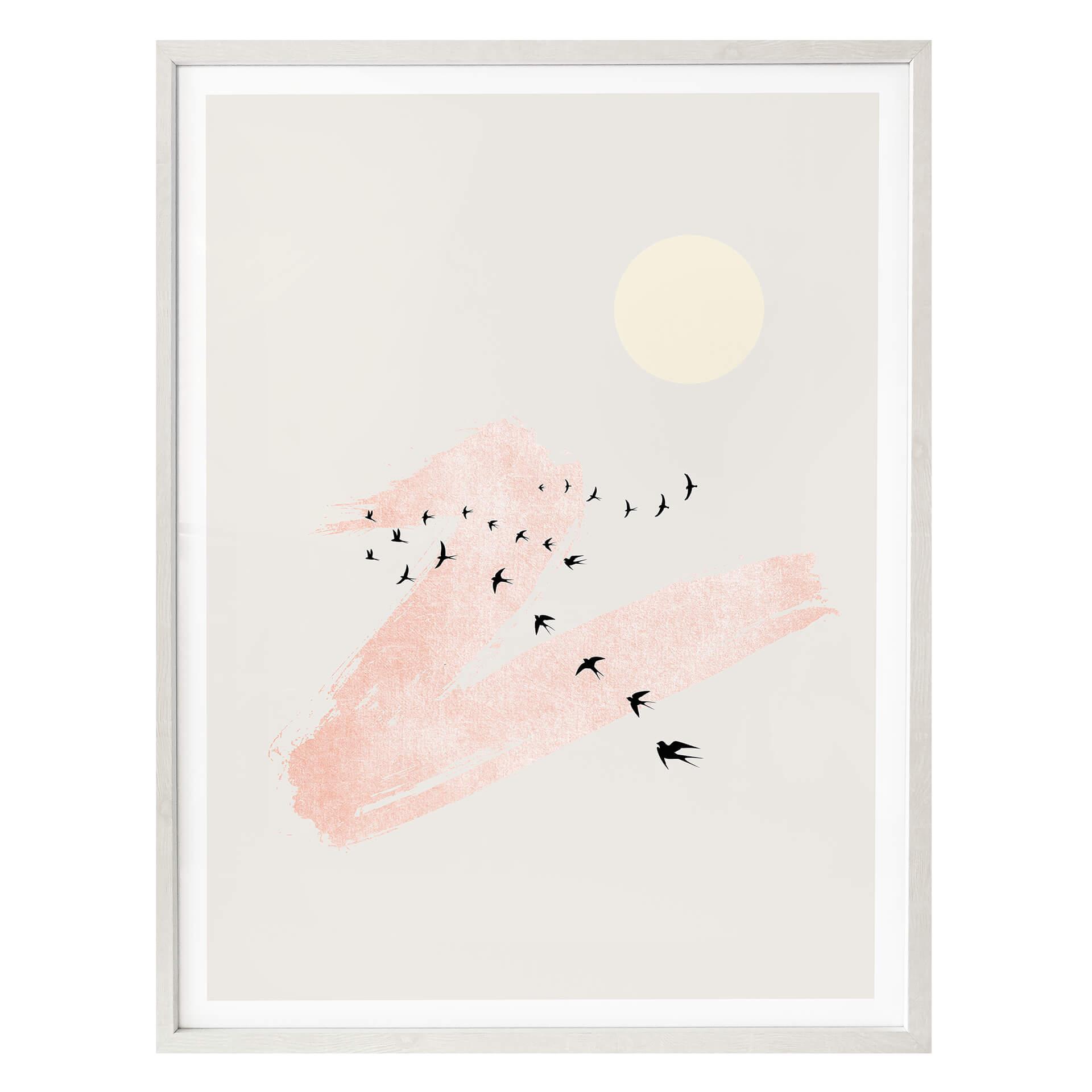 Póster Kubistika - Rayas de nubes