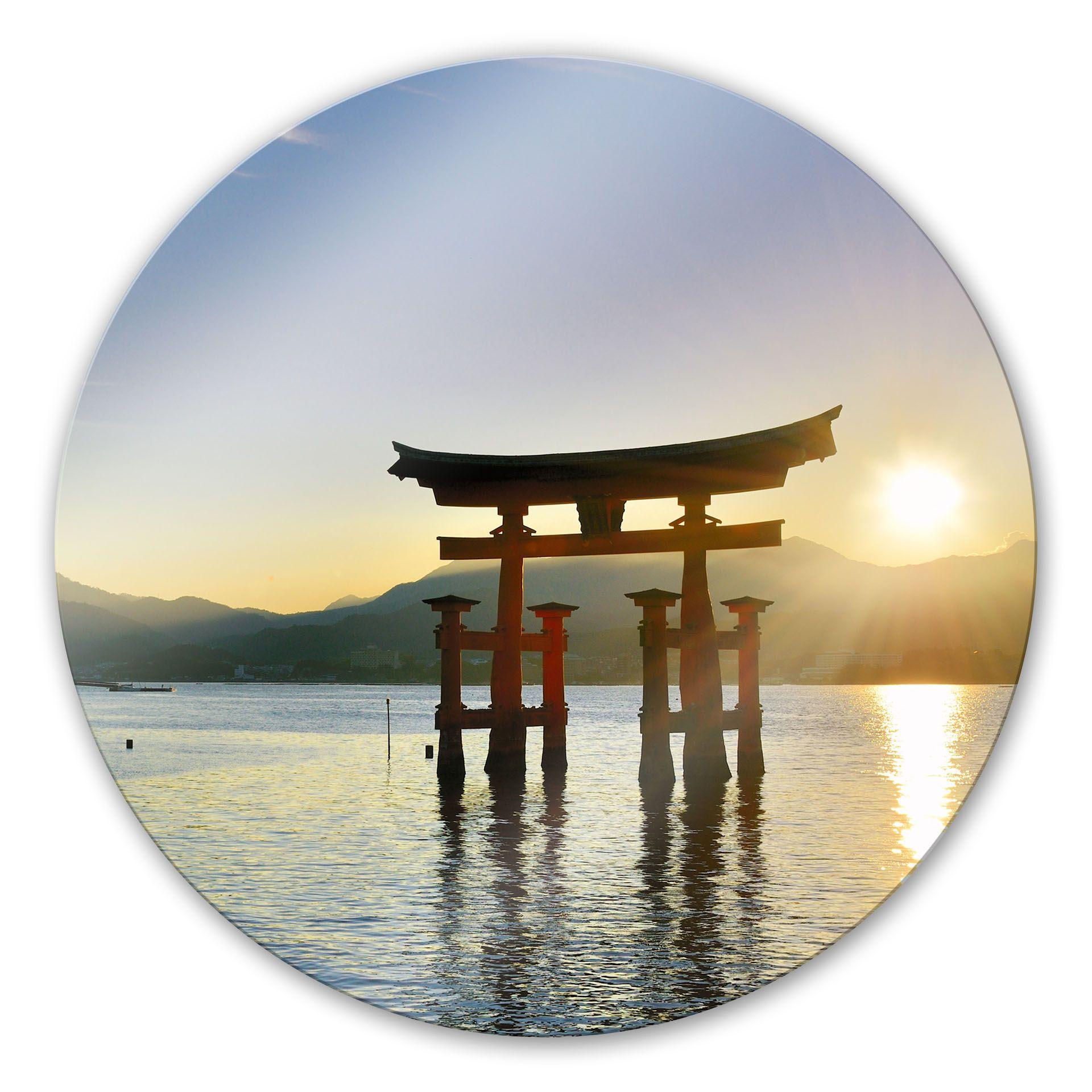 Glasbillede - Itsukushima Skrinet - Rund