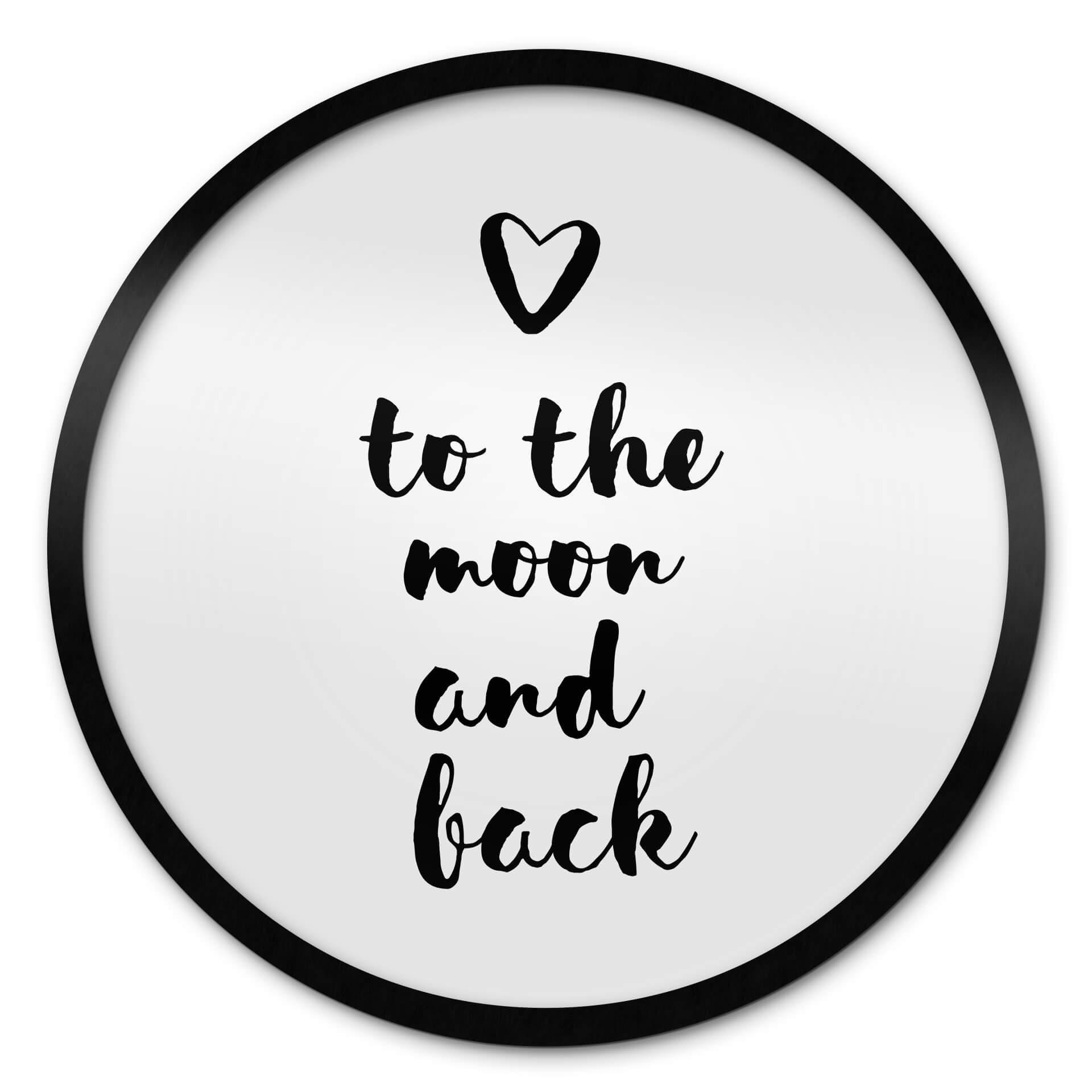 Póster Love to the moon and back - Redondo