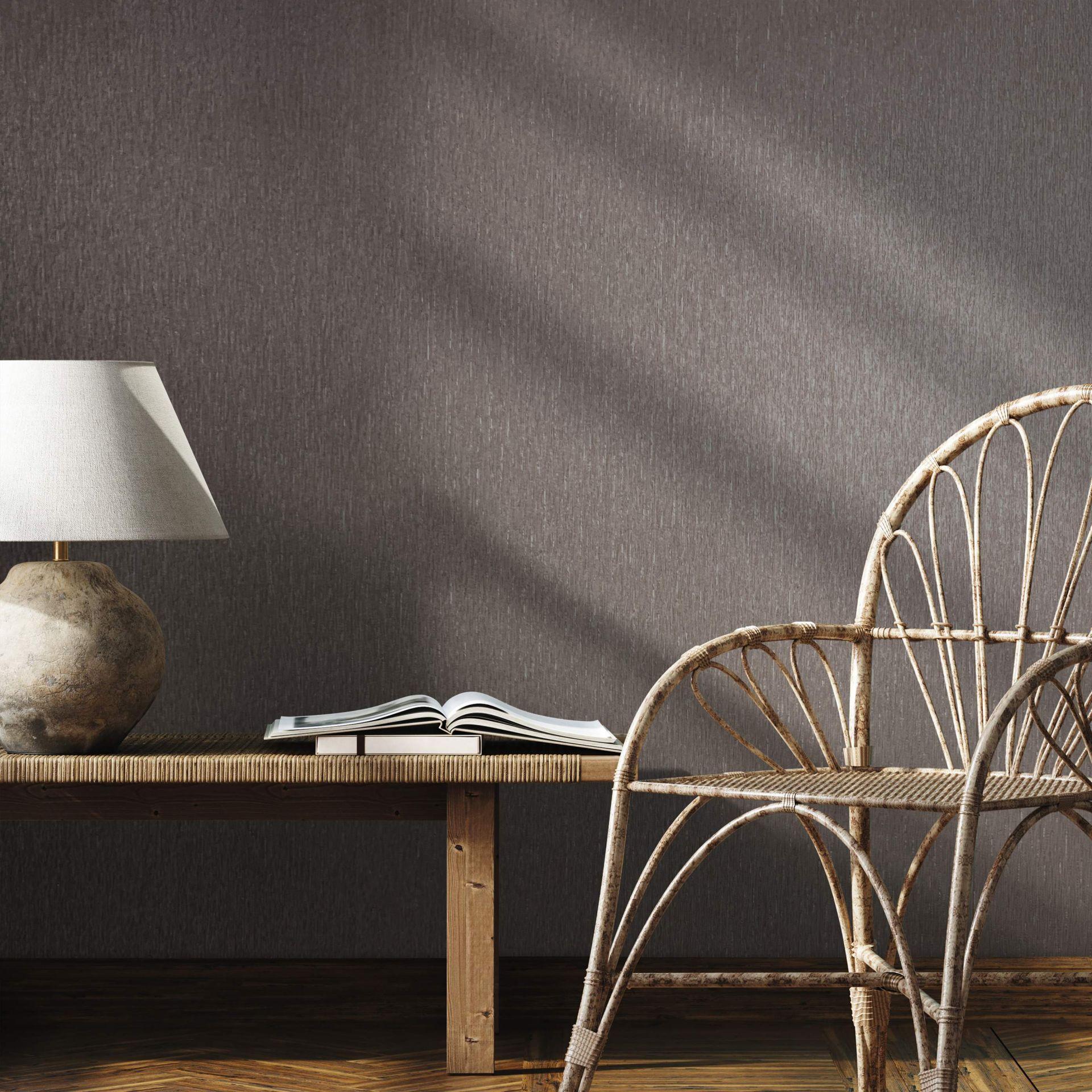 Ensfarvet tapet, non-woven vægbeklædning Novamur Jackie beige