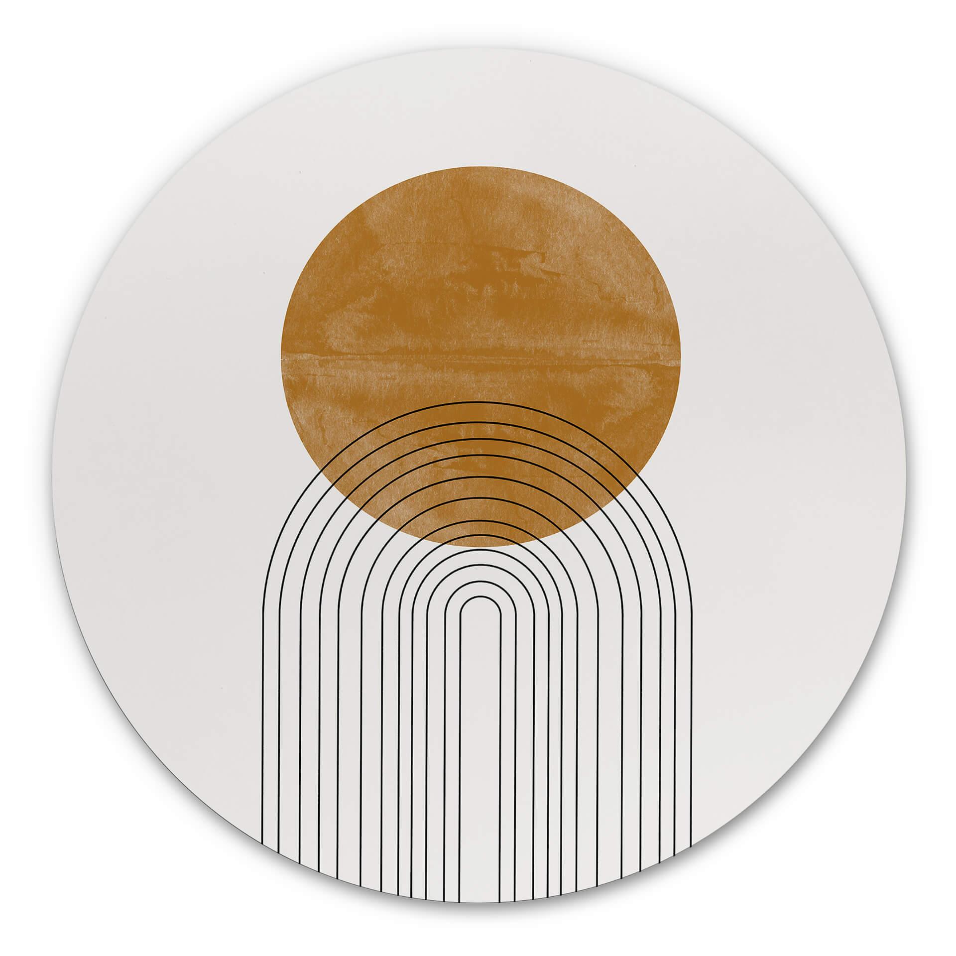 Tableau sur alu-Dibond rond The Miuus Studio - Abstract Flow