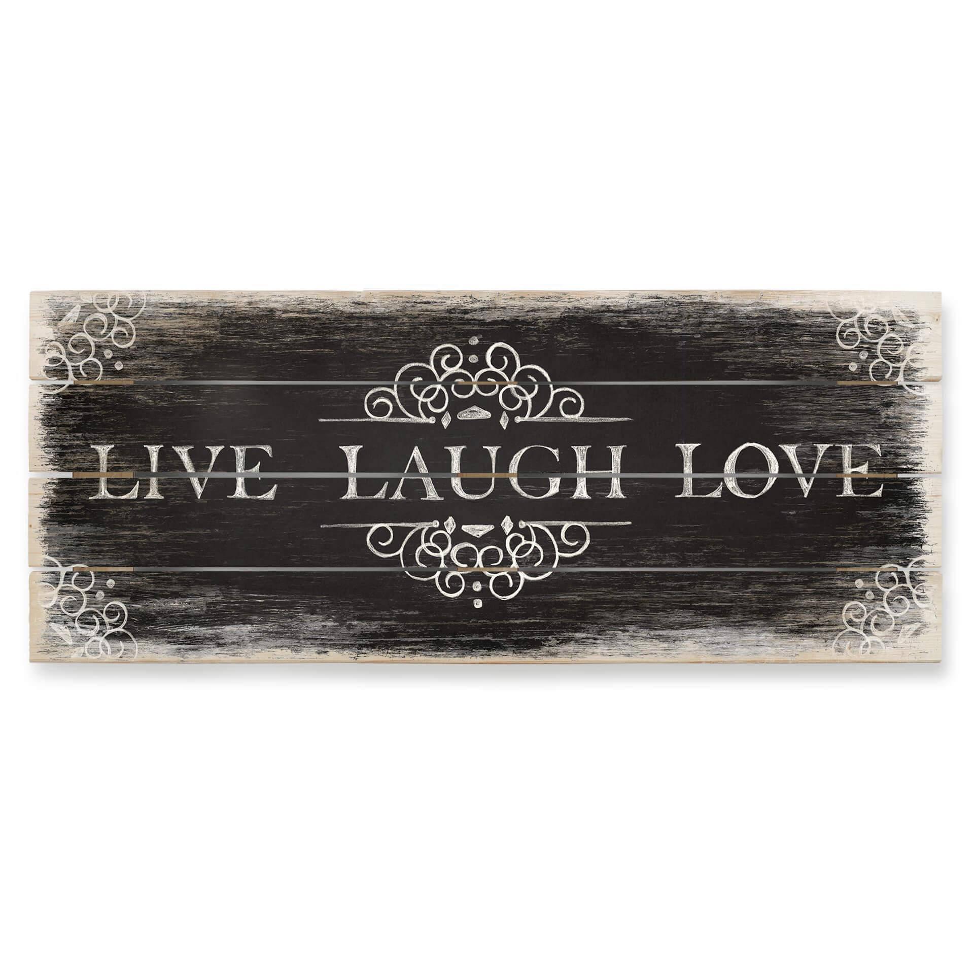 Houten Wanddecoratie Live Laugh Love 02 - Panorama