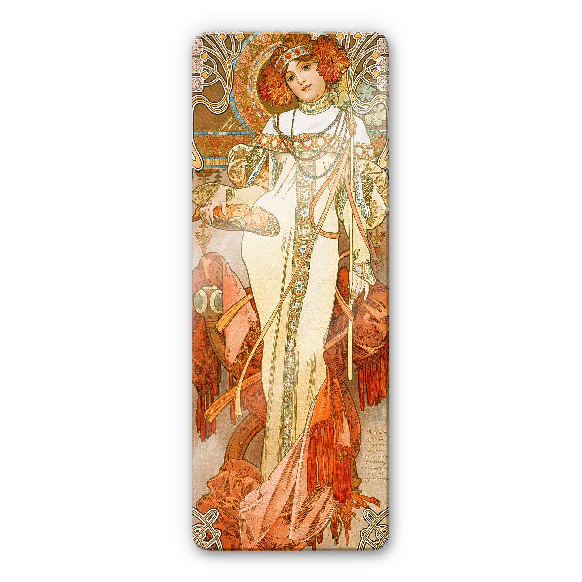 Glasbillede - Mucha - Årstiderne: efterår 1900