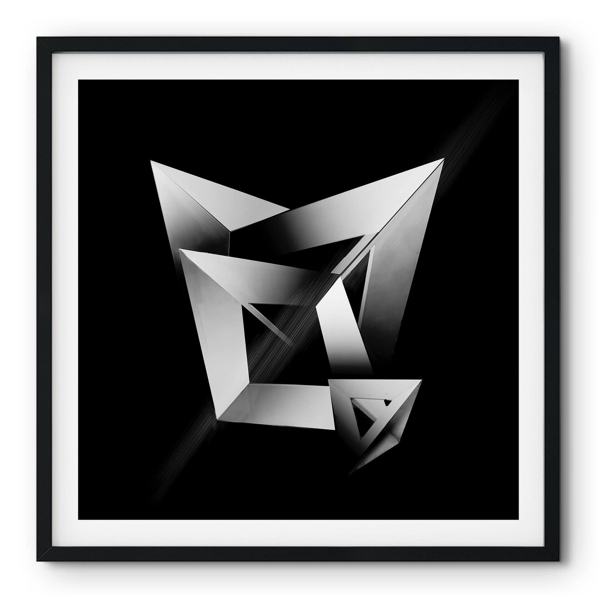 Póster Gong - Formas geométricas 3D - Cuadrado