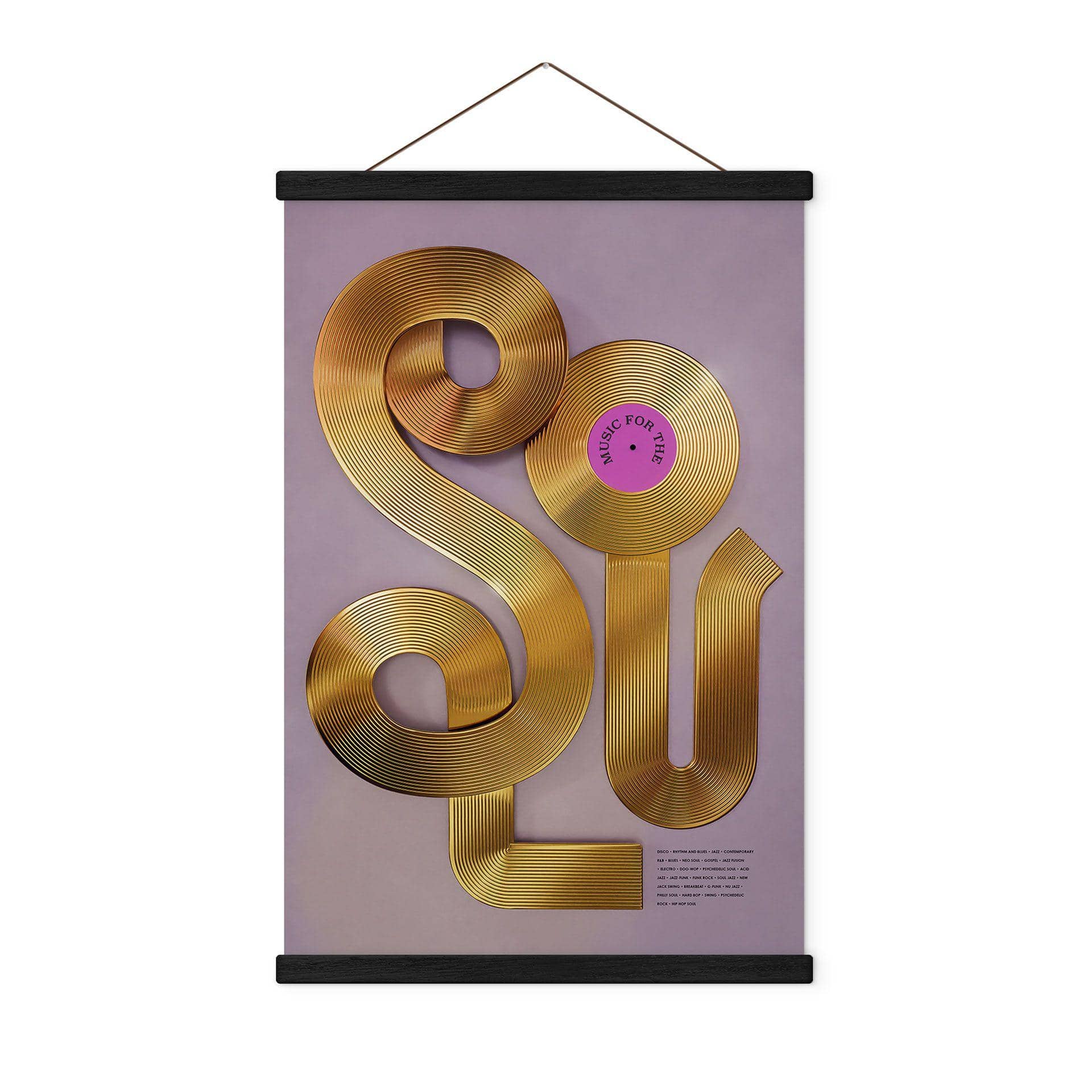 Póster de tela Soul meets vinyl - Música para el alma - Harrison