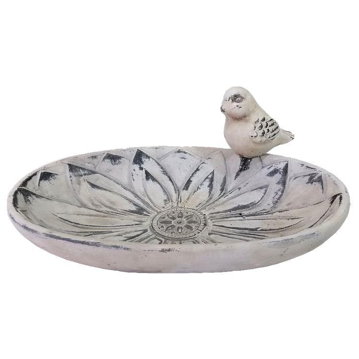 Vogeltränke Wasserschale Beton - 25x15 cm