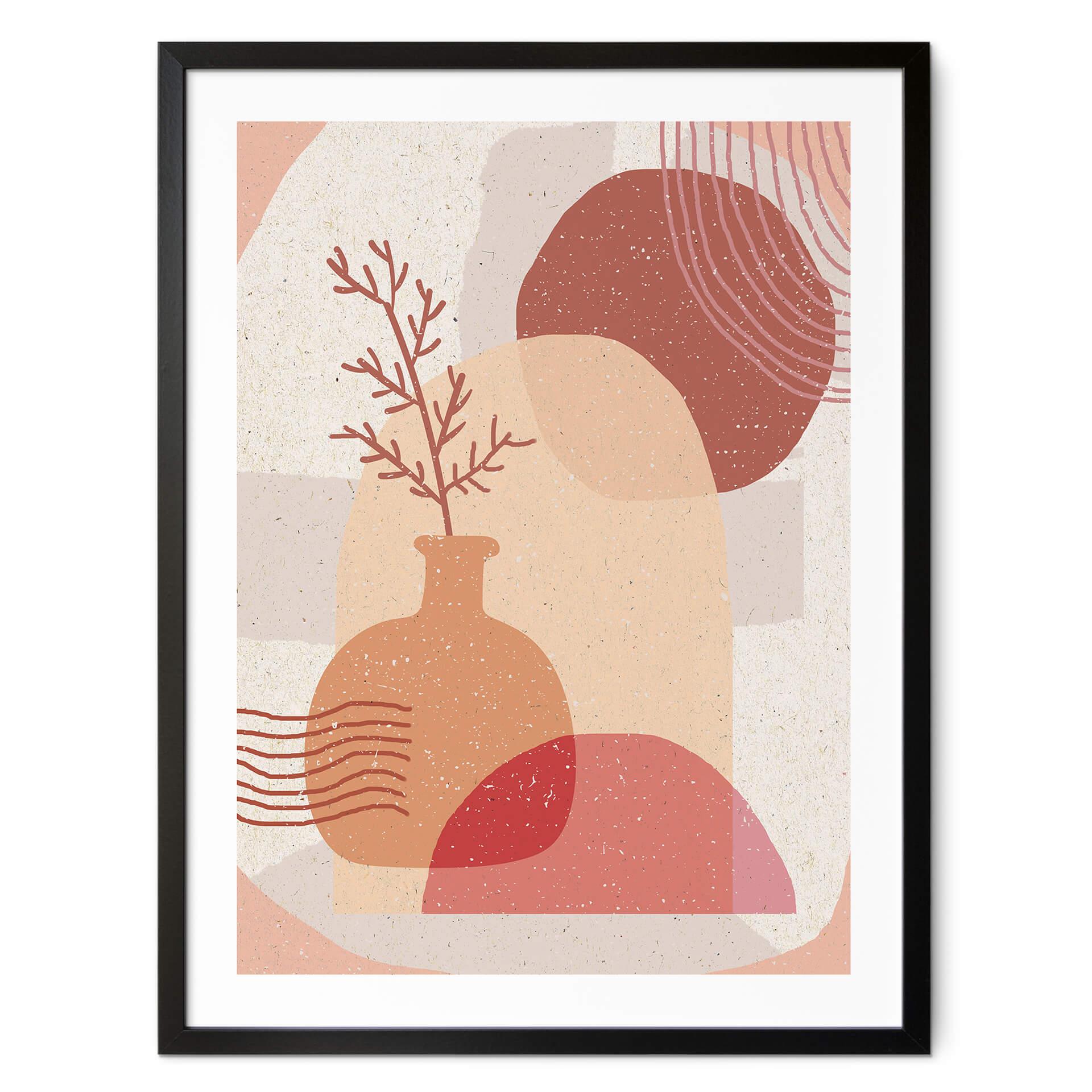 Póster Demir - Ilustración boho de una planta