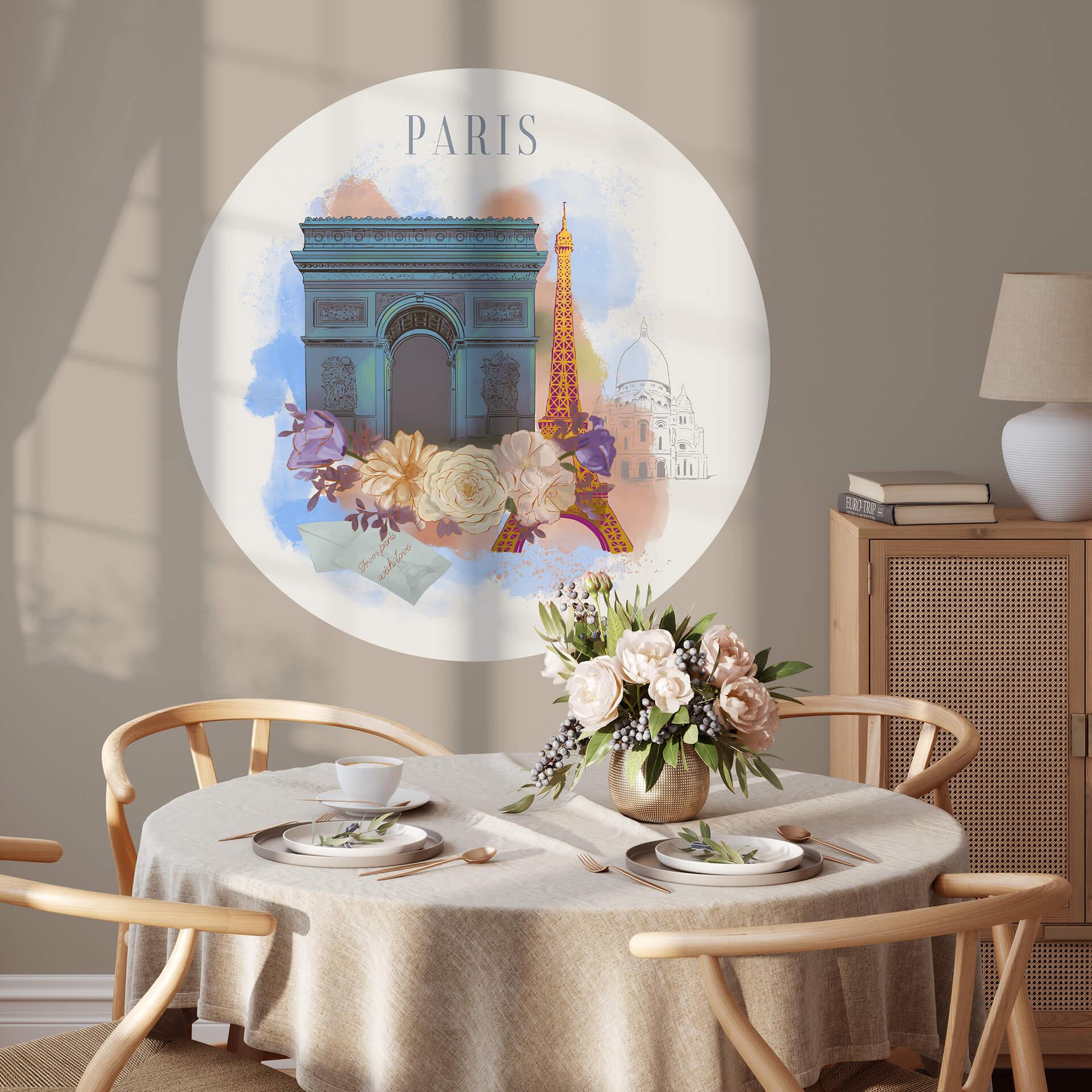 Vinilo decorativo París - Redondo - Love your City