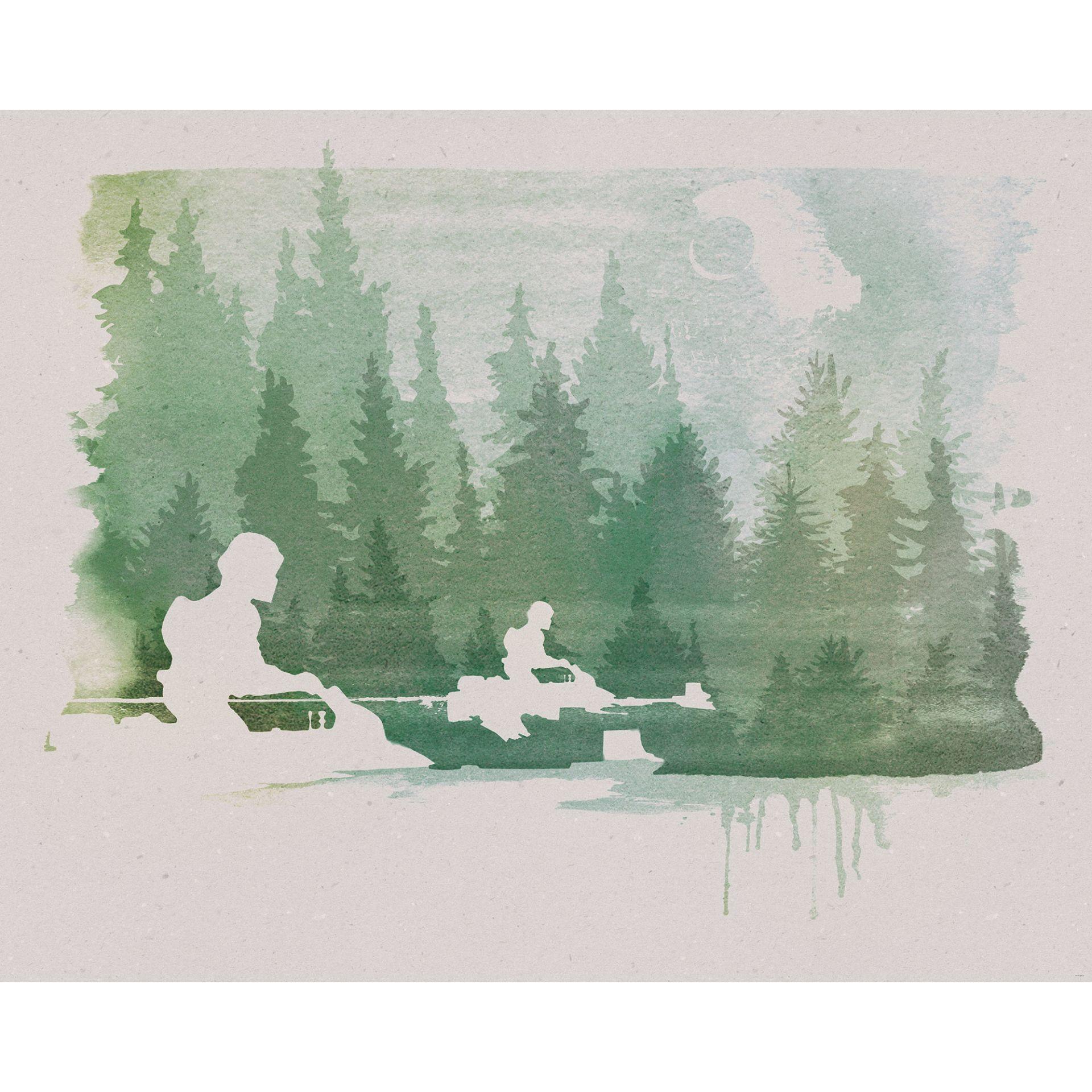 Vlies Fototapete - Star Wars Endor Speeders - 350 x 280 cm