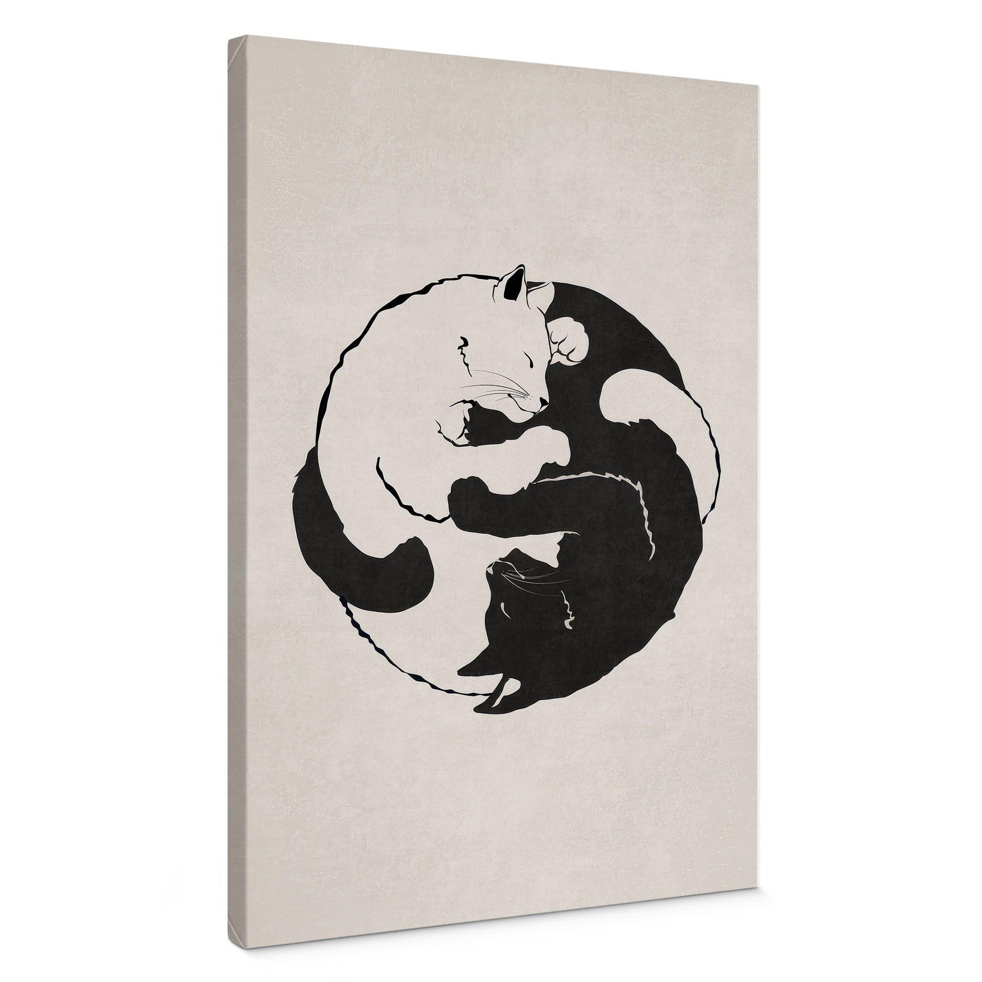 Lienzo Gatos Ying y Yang - Tunaboylu