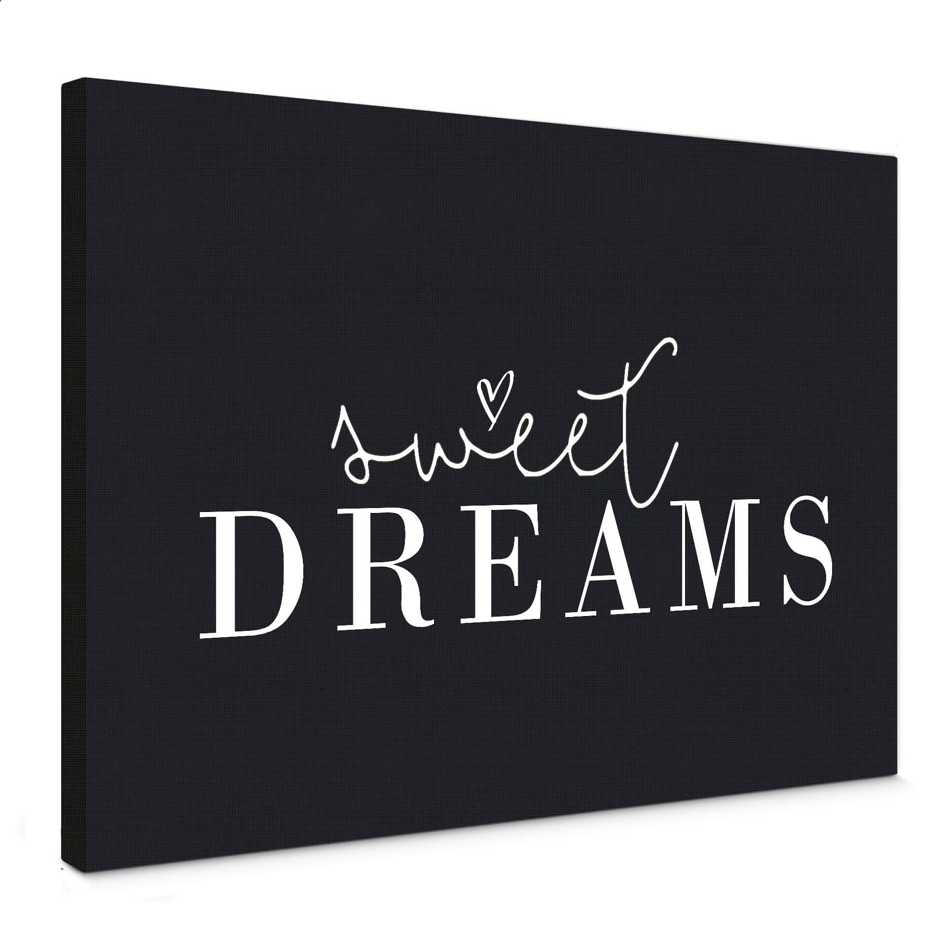 Canvasbillede - Sweet Dreams sort/hvid