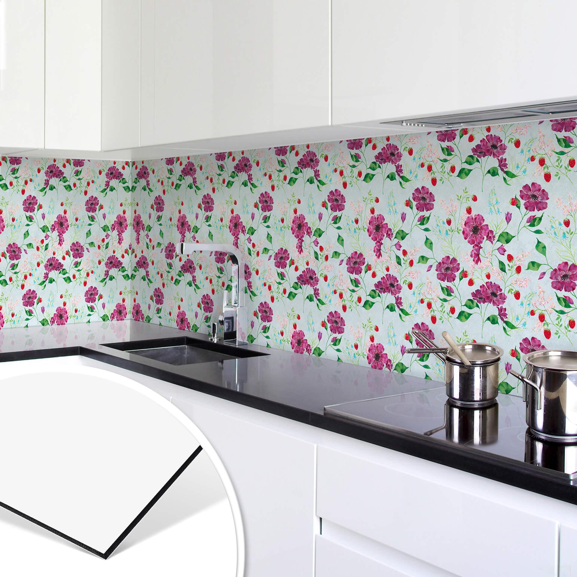 Keukenachterwand Blanz - Flower Romance