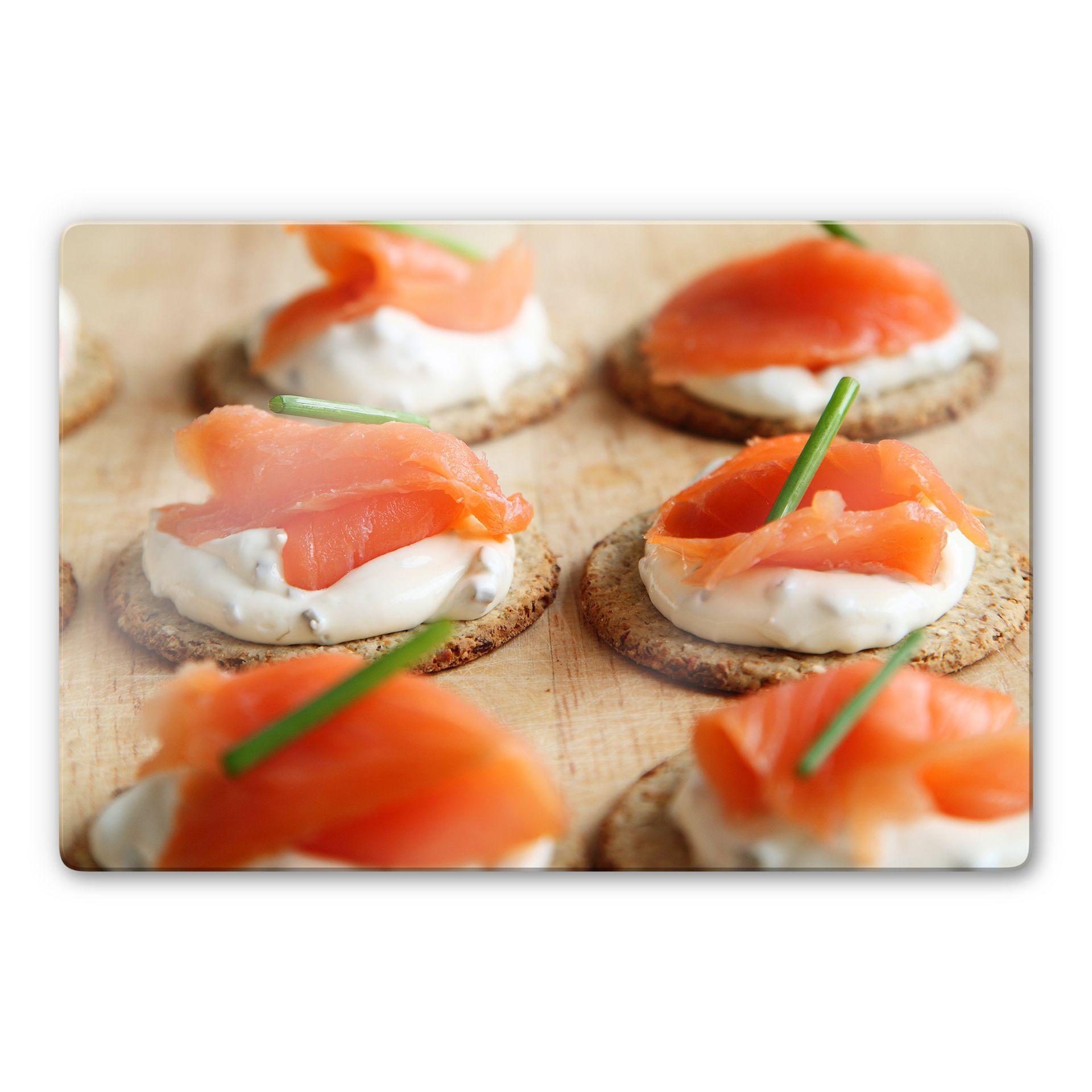 Glasschilderij Zalm Voorgerecht