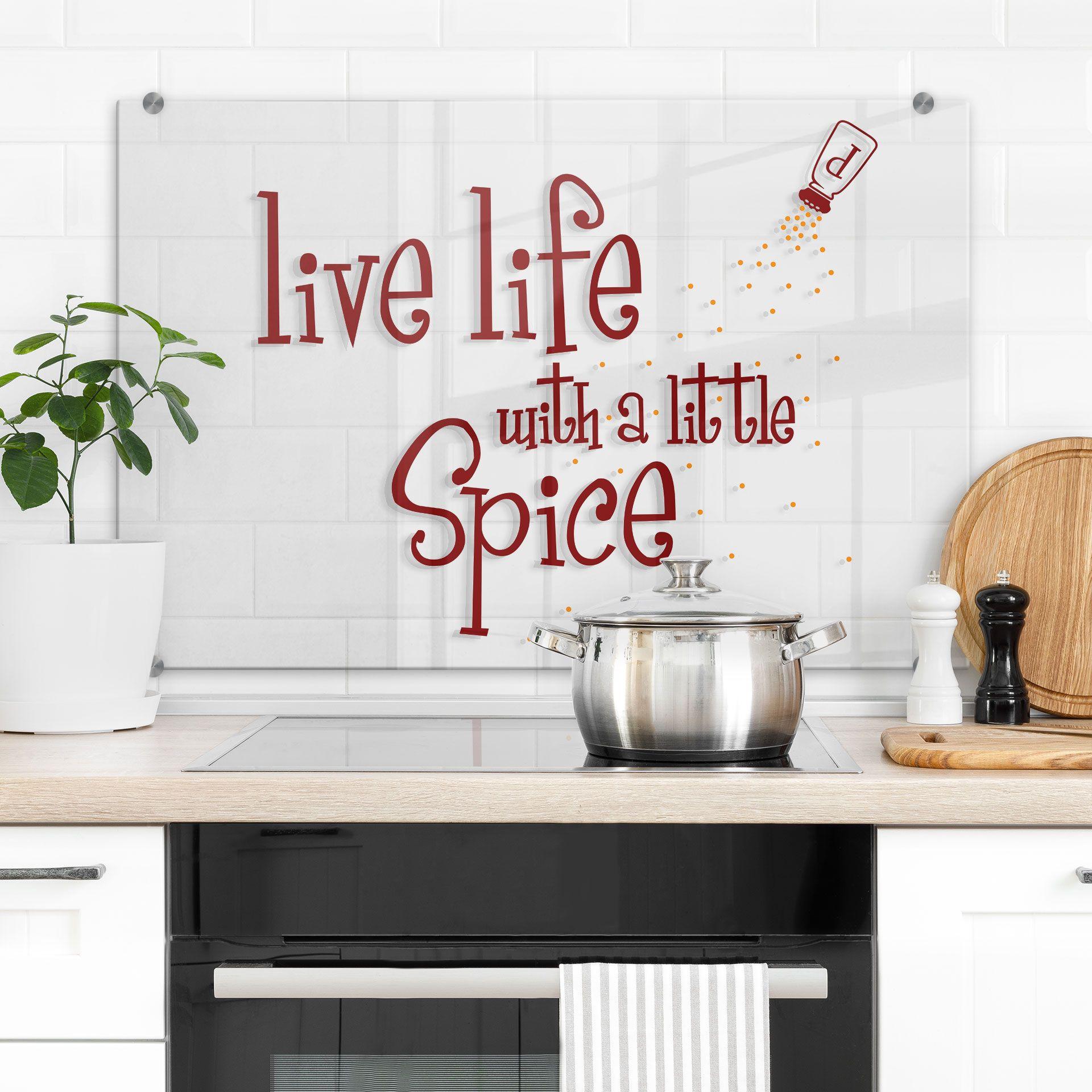 Stænkplade - Live life with a little spice 02