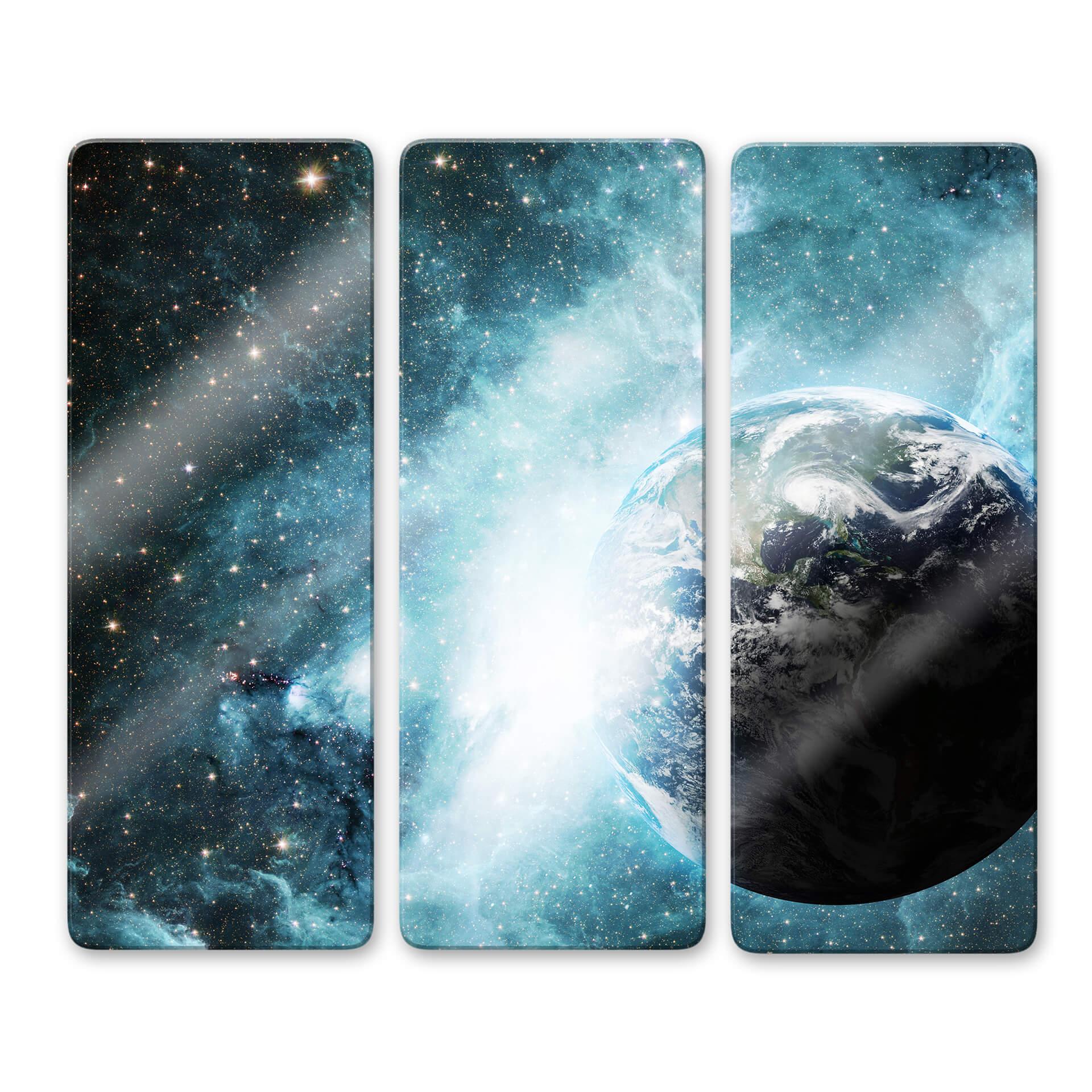 Tableau en verre - Dans une galaxie lointaine (3 parties)