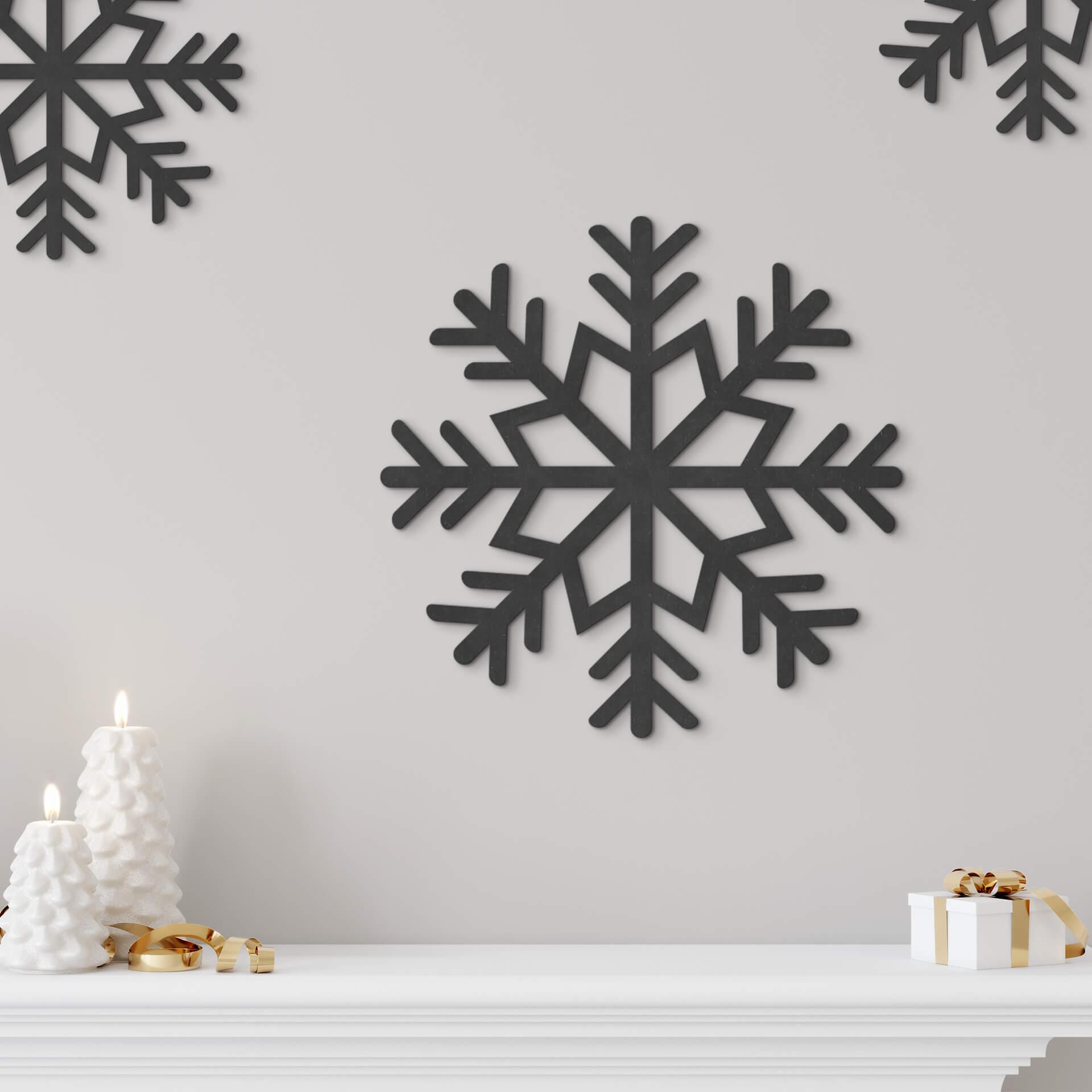 Decoración en madera copo de nieve - MDF