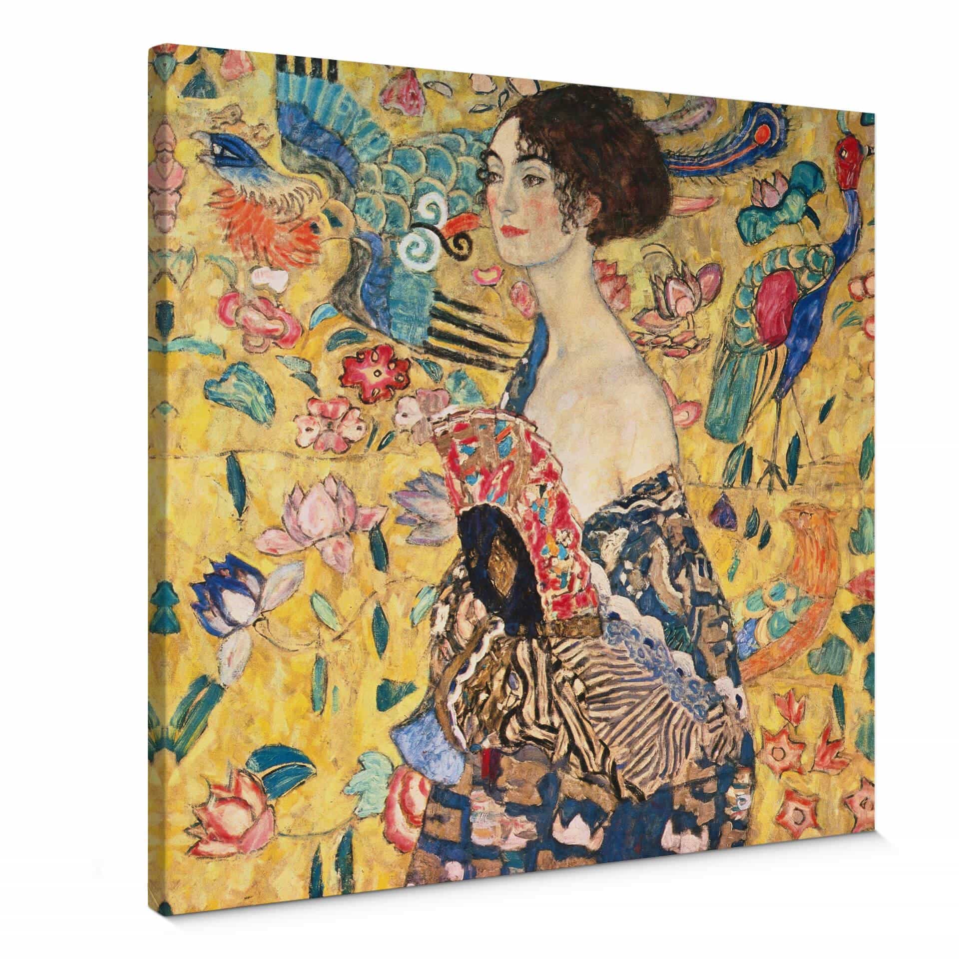Lienzo Klimt - Dama con abanico