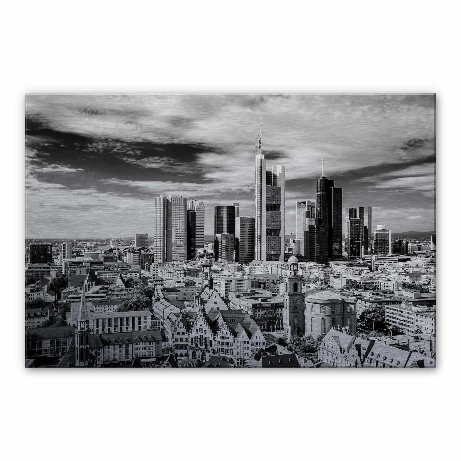 Frankfurt Skyline – print på aluminium (Alu-Dibond)