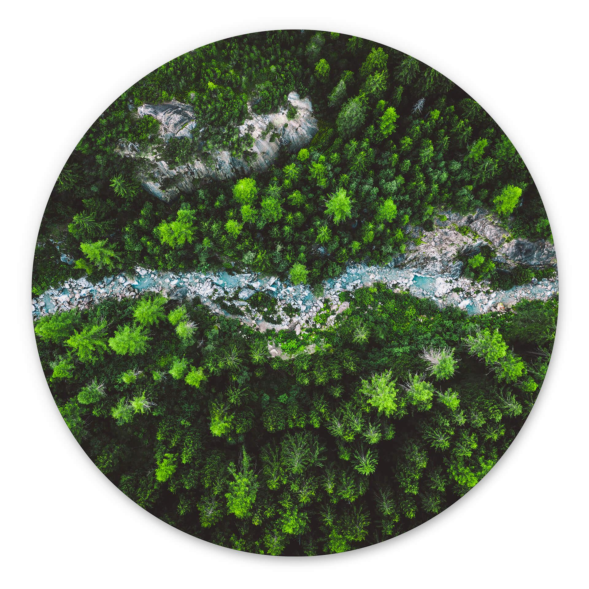Tableau sur alu-Dibond rond Murko - Mère Nature