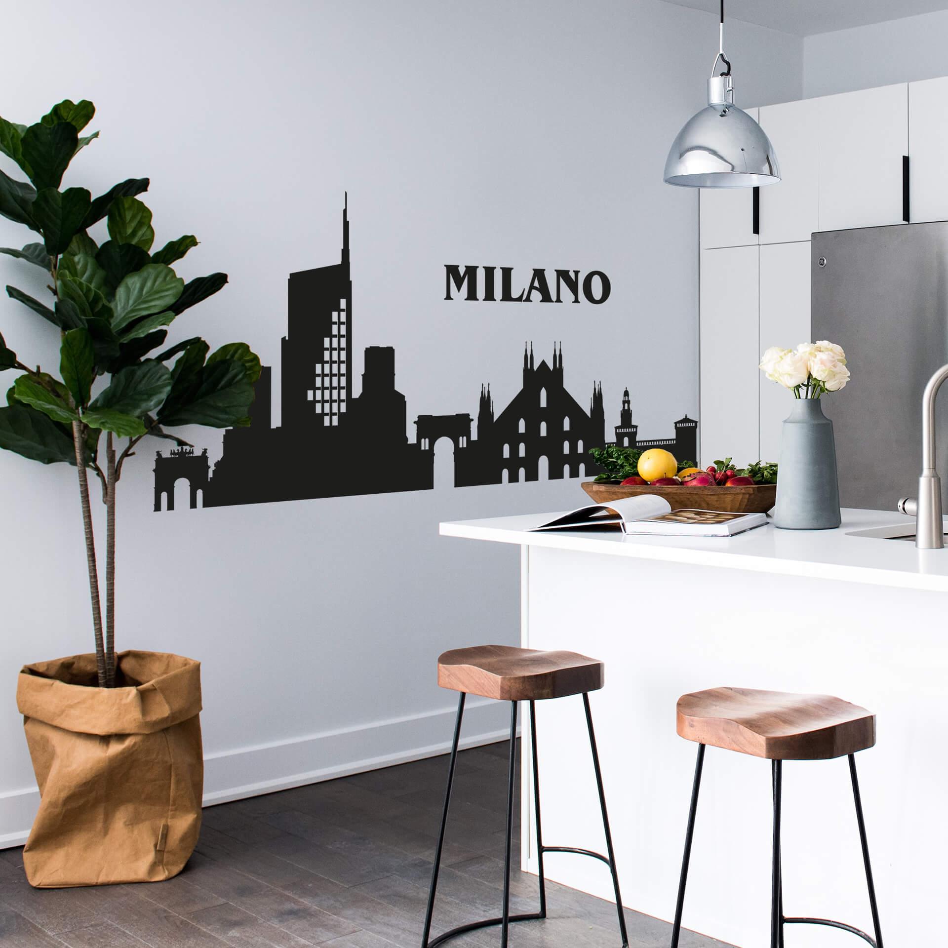 Sticker mural Milan Skyline 