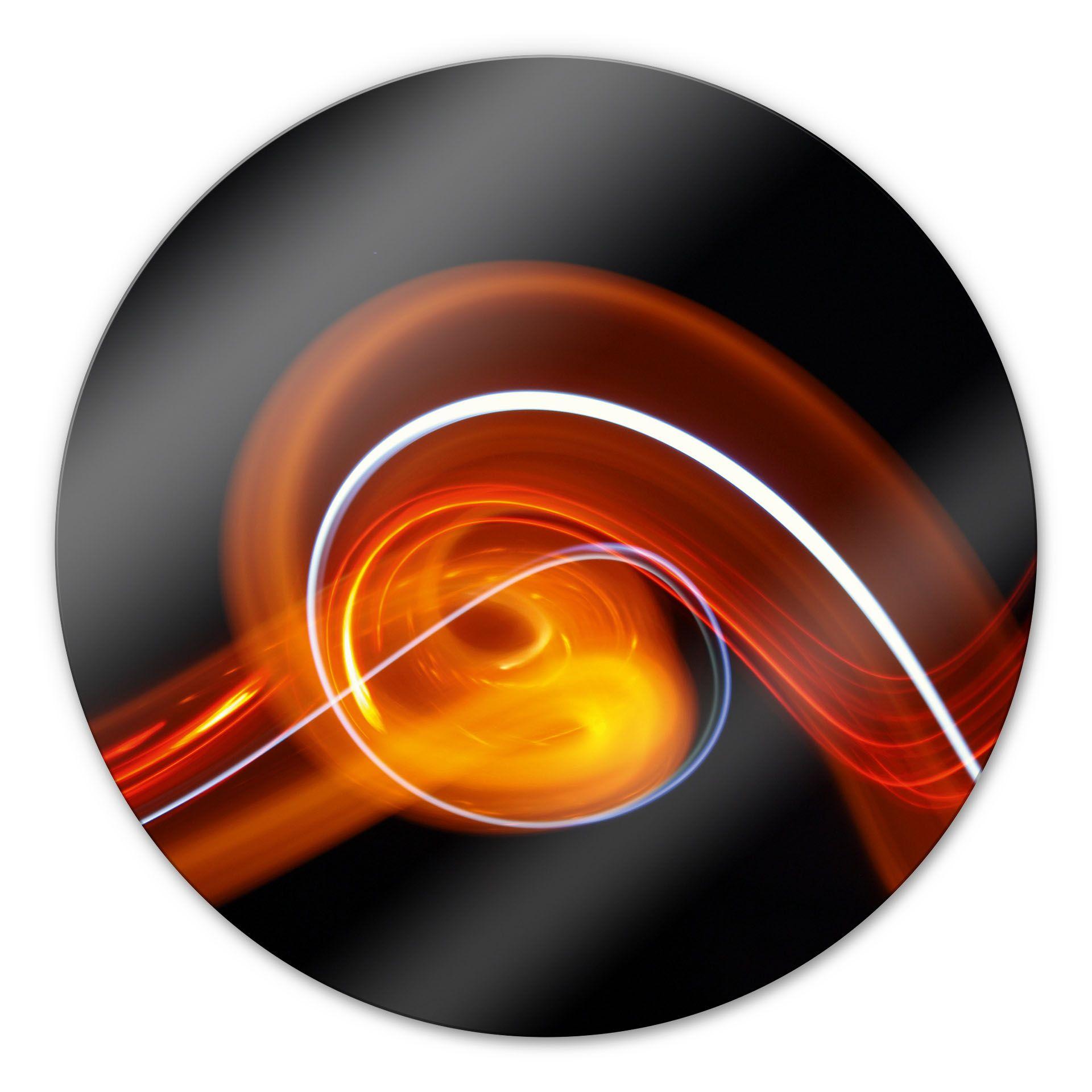 Glasbillede - Lysbølge - Rund