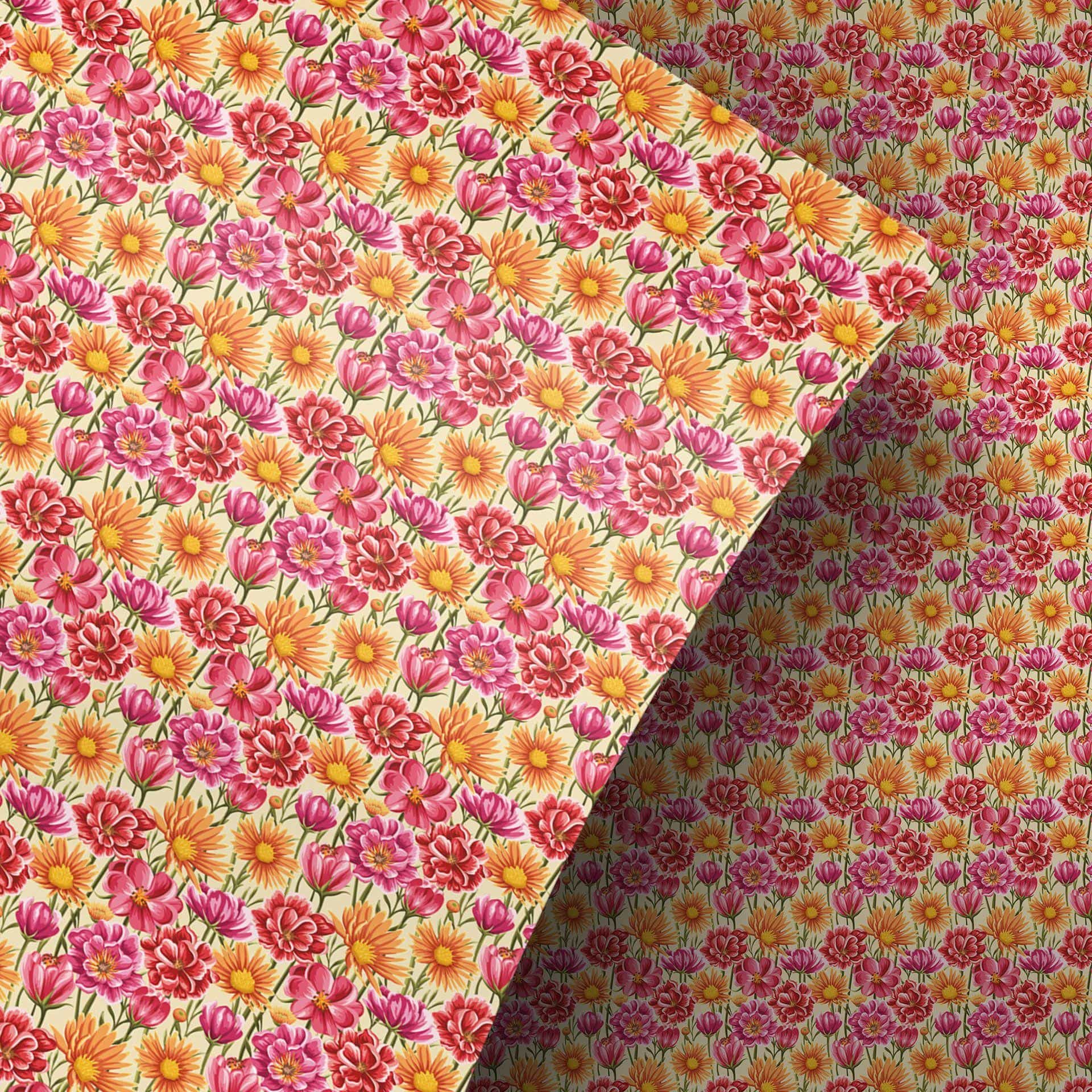 Møbelfolie, dekorativ folie - kan tørres af - blomstereng