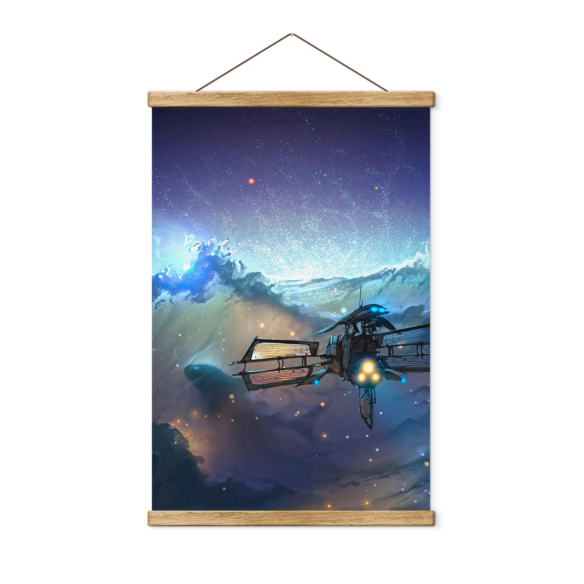 Tekstil plakat aerroscape - Rummets hav