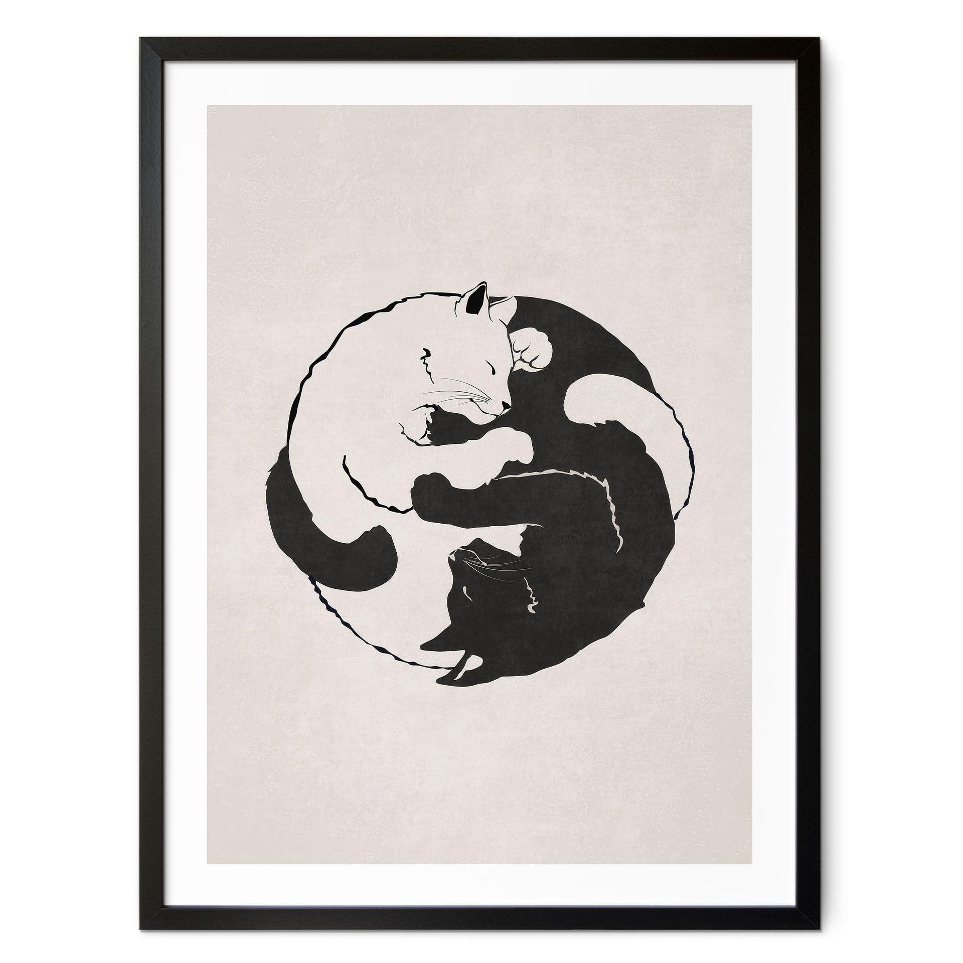 Póster gatos Ying & Yang - Tunaboylu