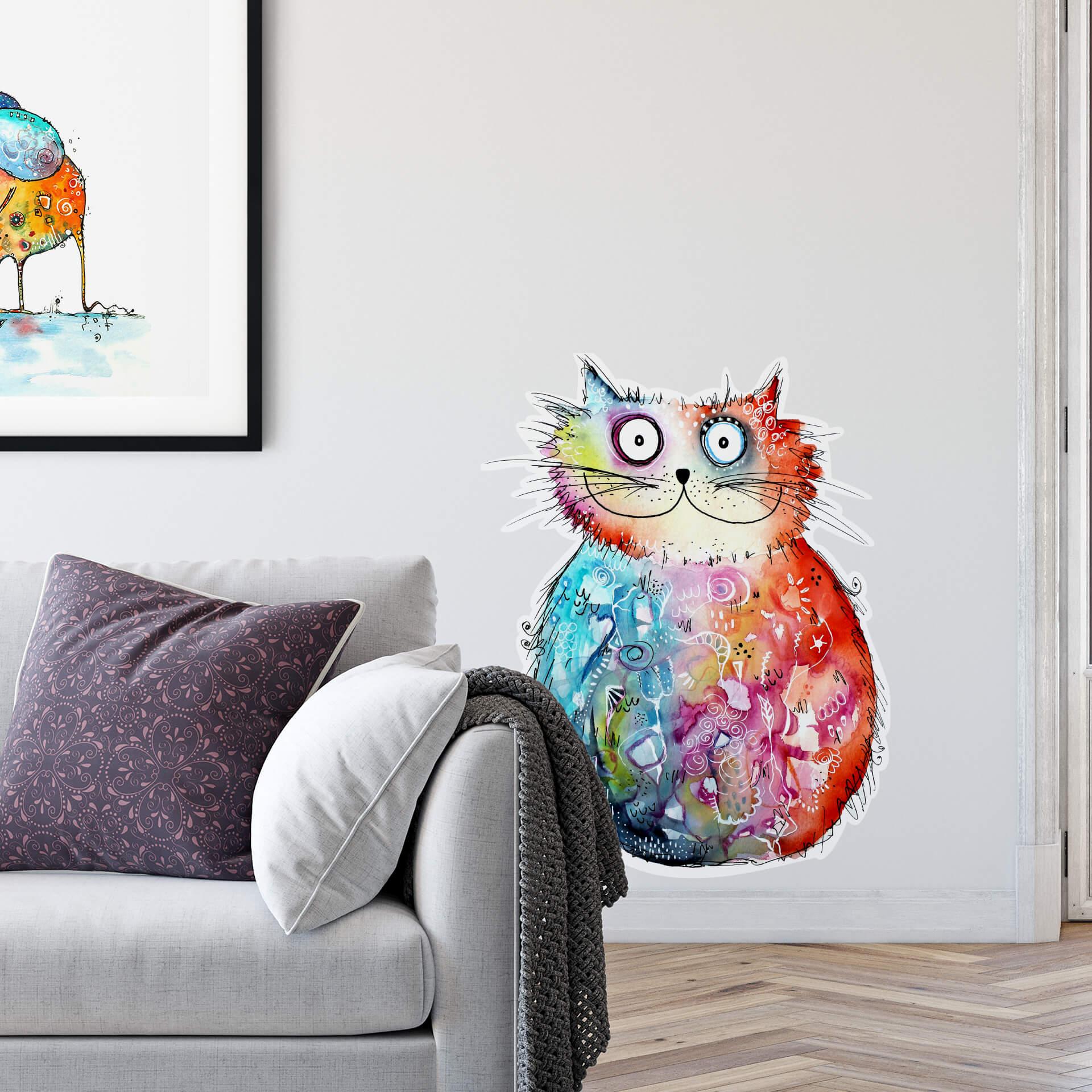 Muursticker Hagenmeyer – Happy Cat