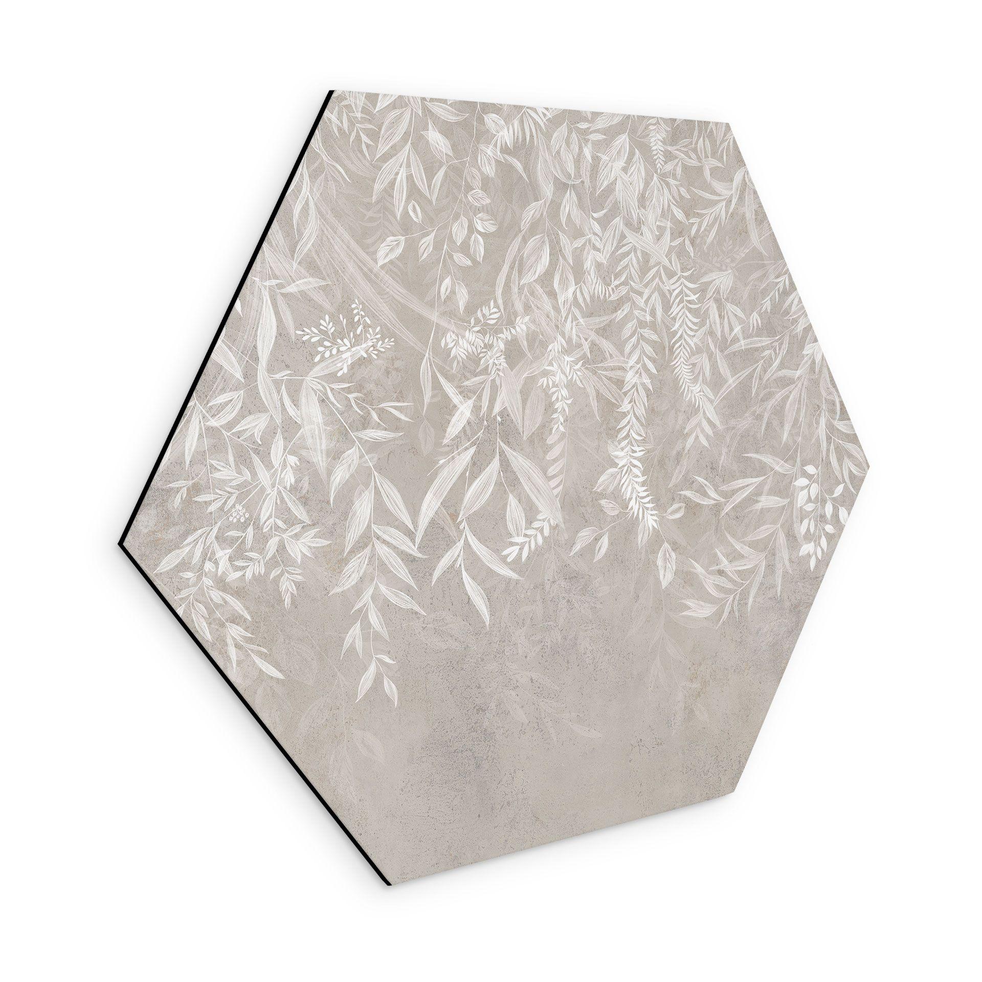Wanddecoratie Elegante wilgentakken in beige - Ms Tiff - Alu-Dibond