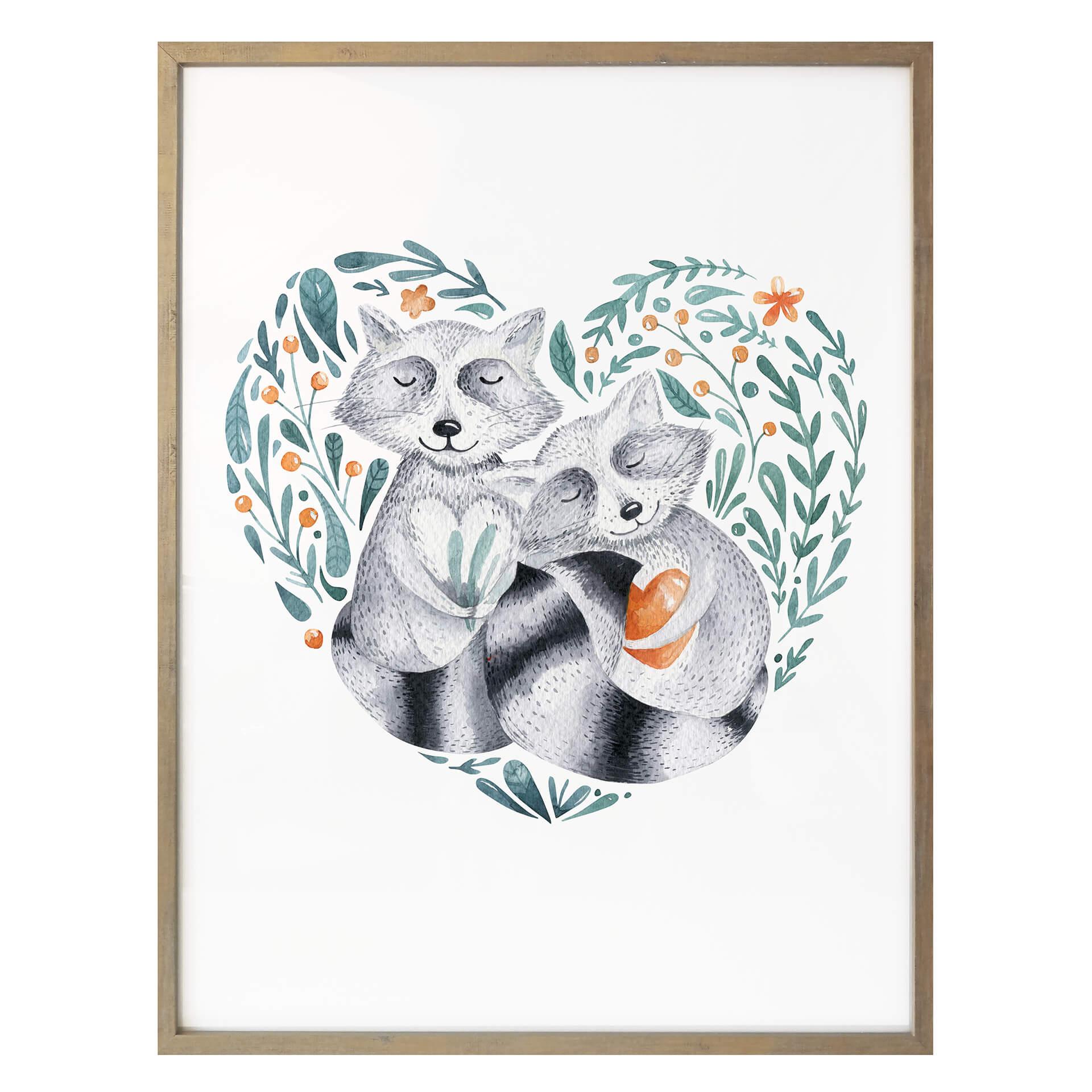 Póster Kvilis - Amor de mapache