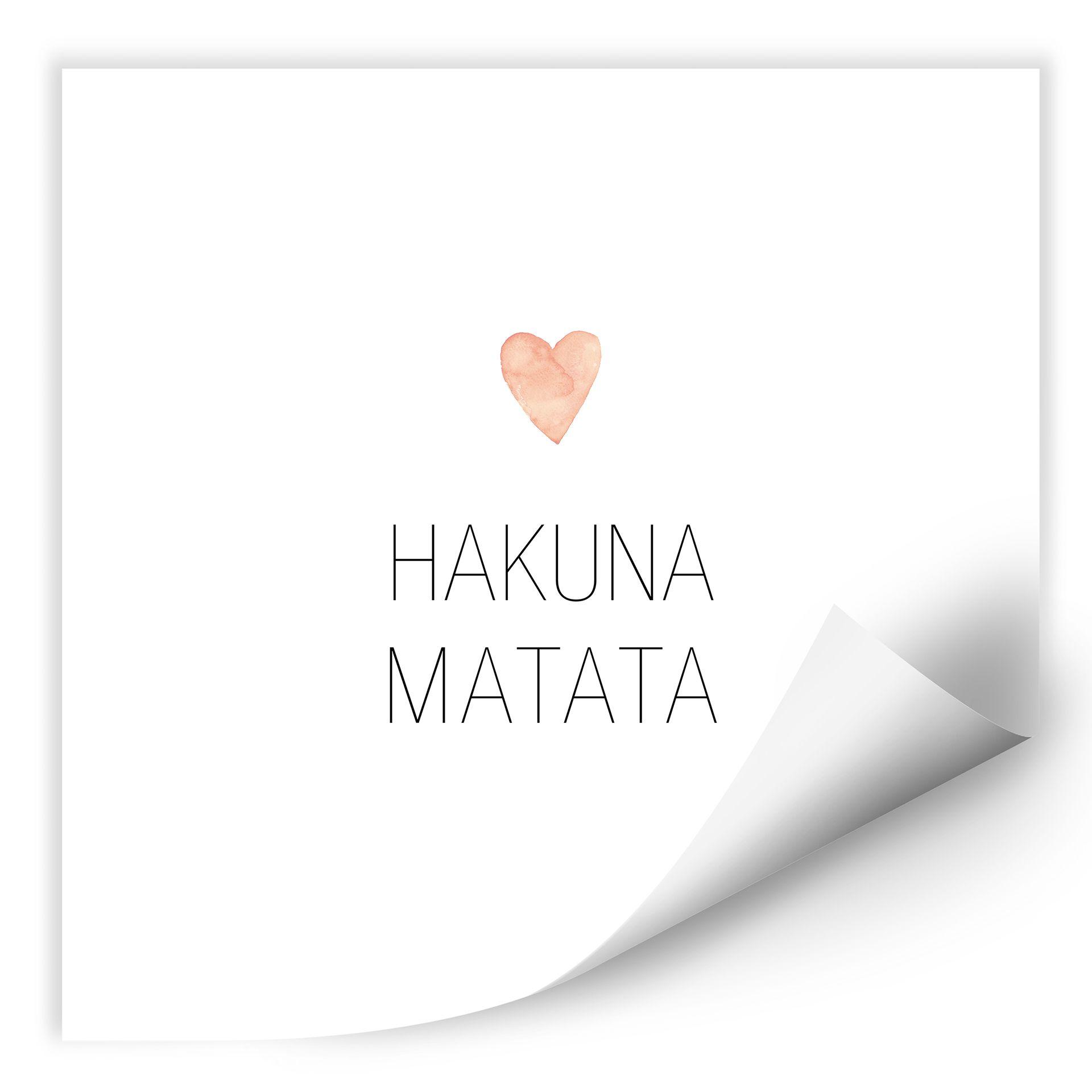 Zelfklevende Poster  Confetti & Cream - Hakuna Matata