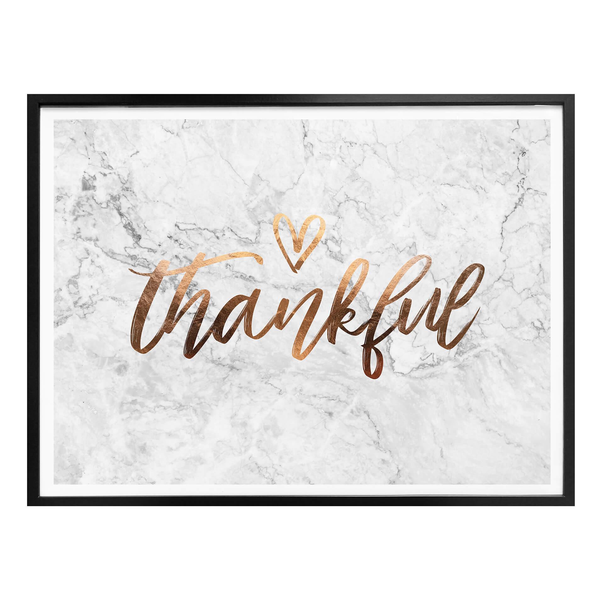 Plakat - Kobberoptik - Thankful