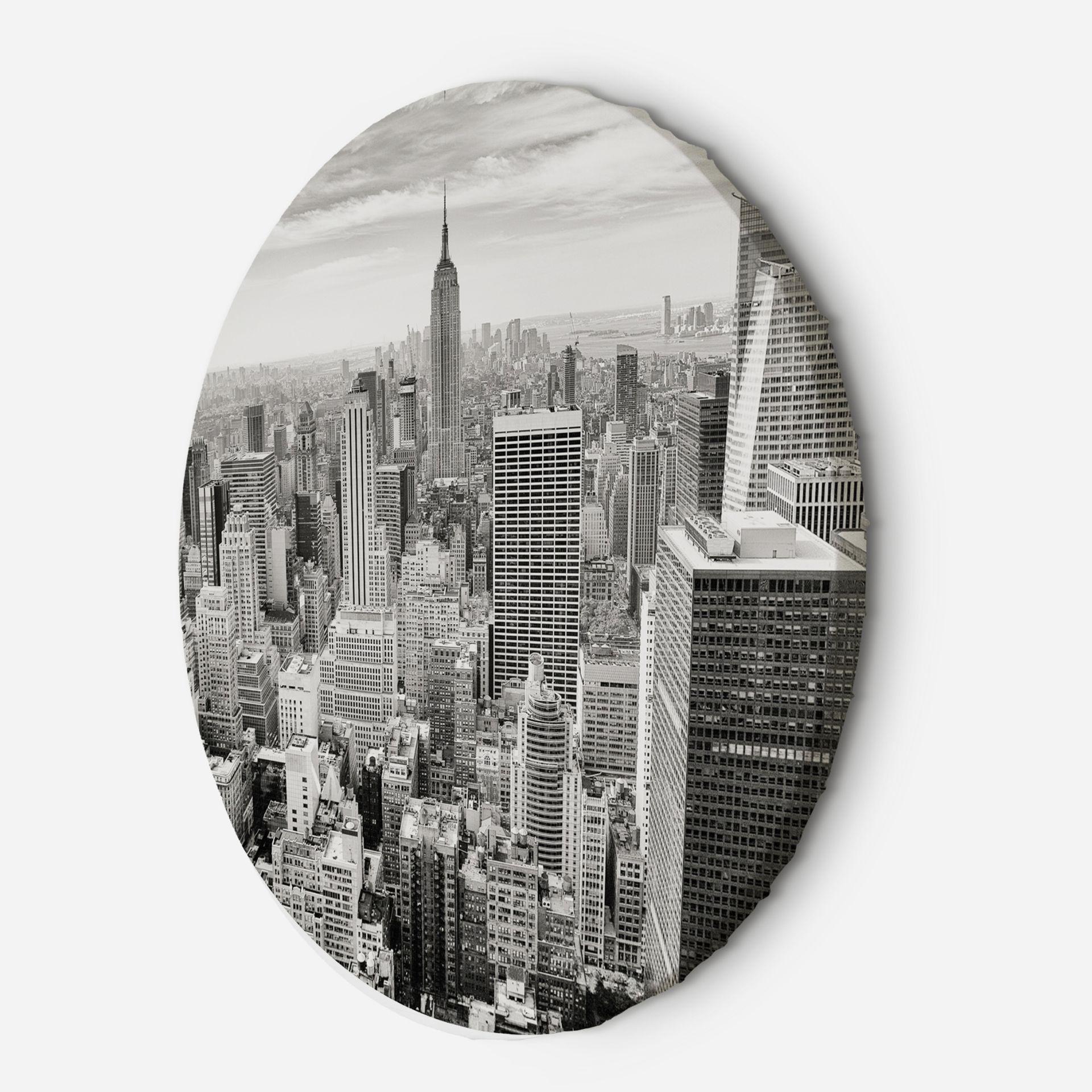 Rundt lærredsbillede New York skyskraber