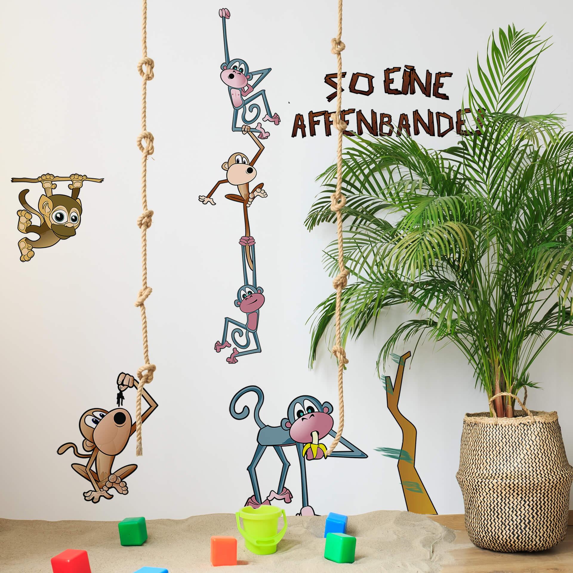 Sticker mural - Bande de singes