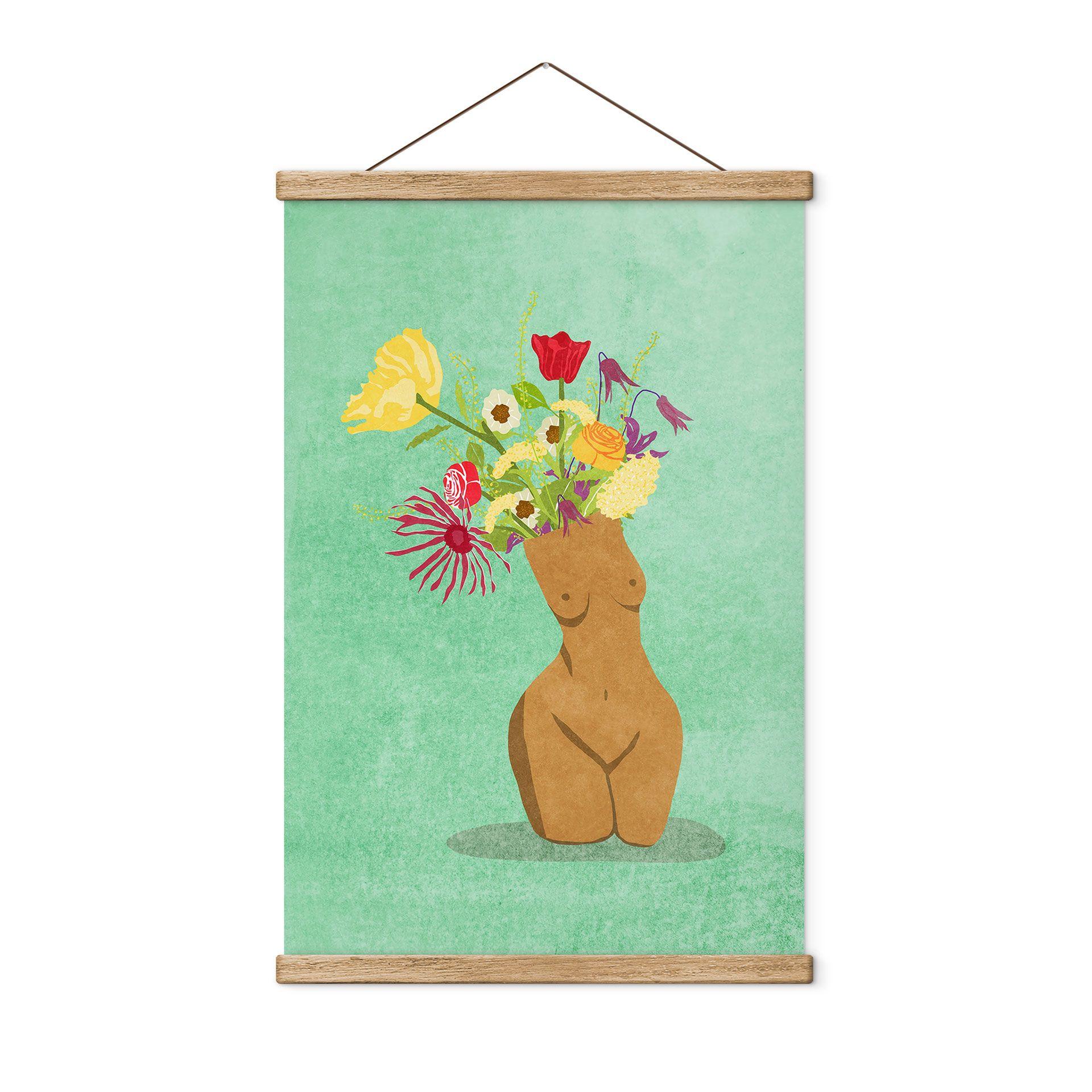 Póster de tela Feminidad en flor - Oltmanns